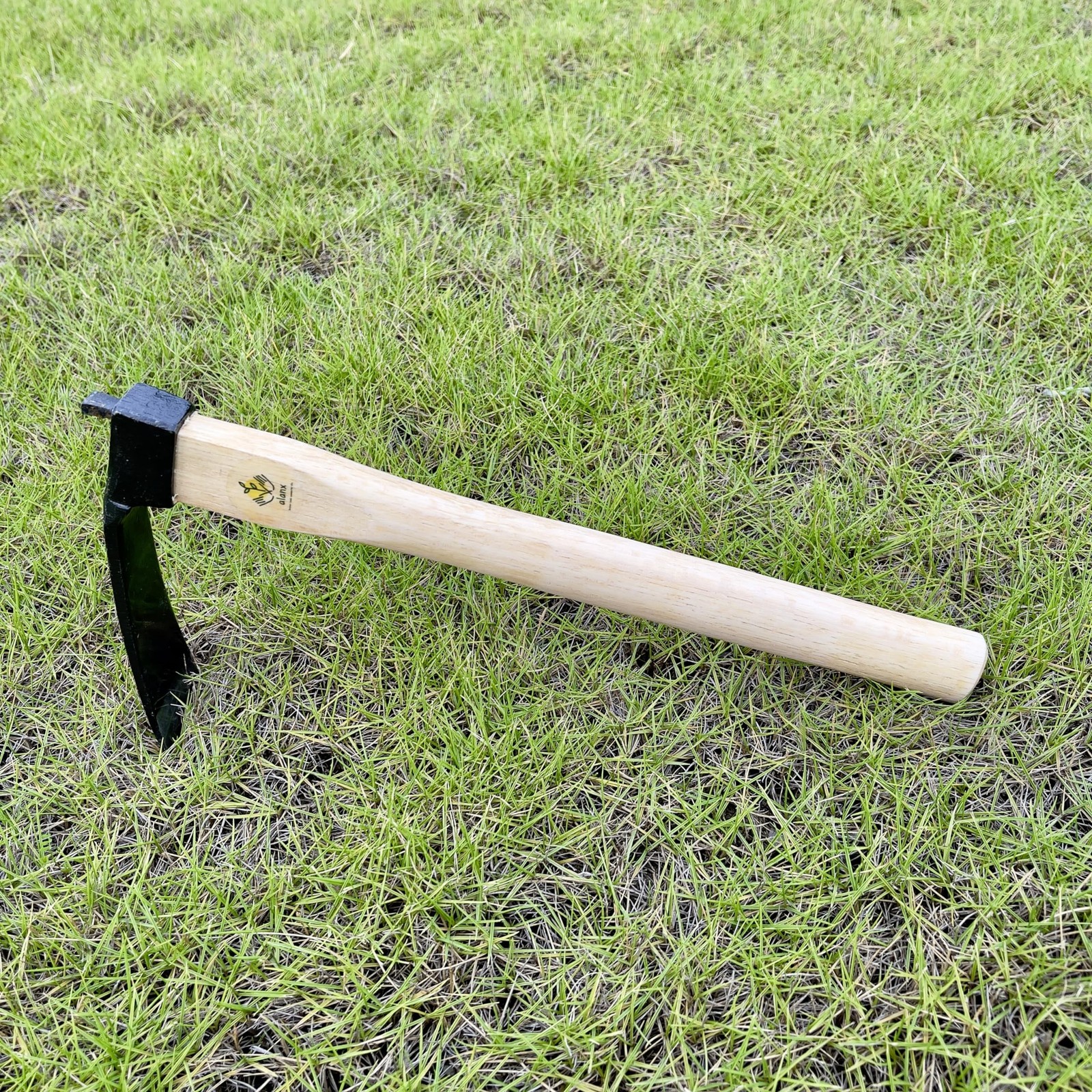 14 Inch Heavy Duty Wide Hoe, Japanese Carbon Steel with Oak Wooden Handle, Wi…
