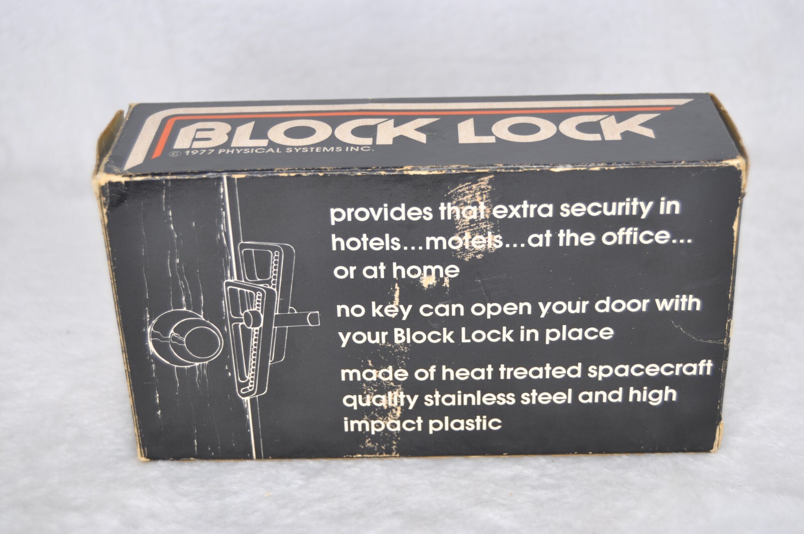 Vintage Block Lock Hotel Room Motel Office Home Bedroom Security 1977