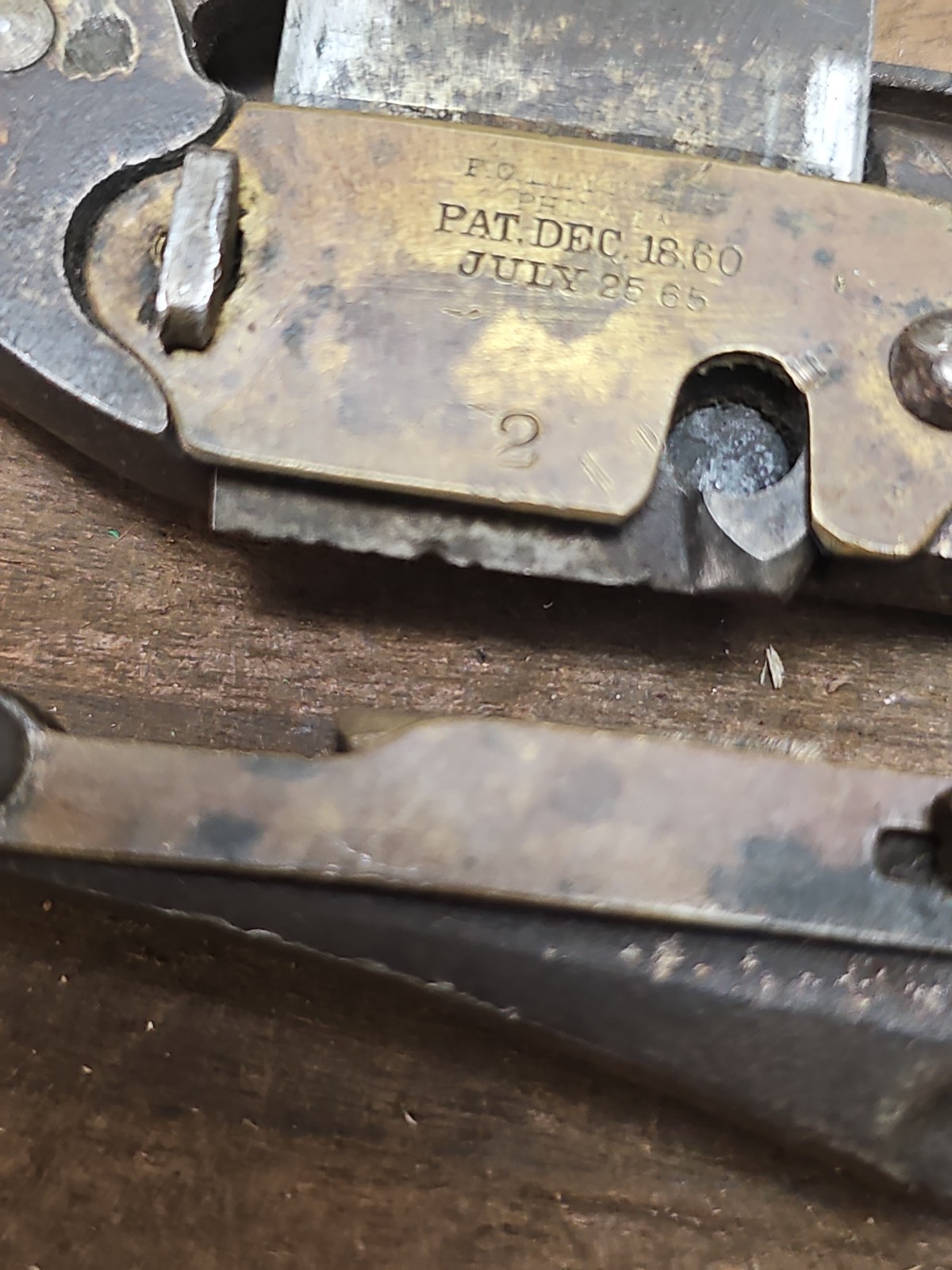 A140- Antique 1860s Tailor/Sewing Tool F. C. Leypoldt Button Hole Cutter Chisel