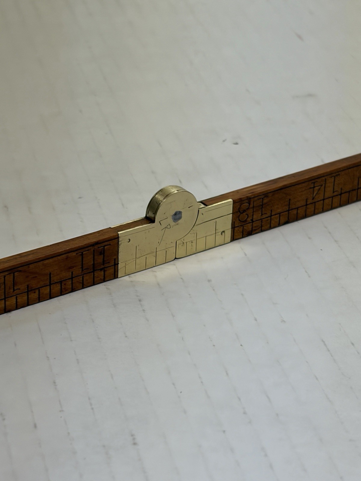 Vintage Stanley Rule & Level No.61 Boxwood & Brass Folding Ruler USA
