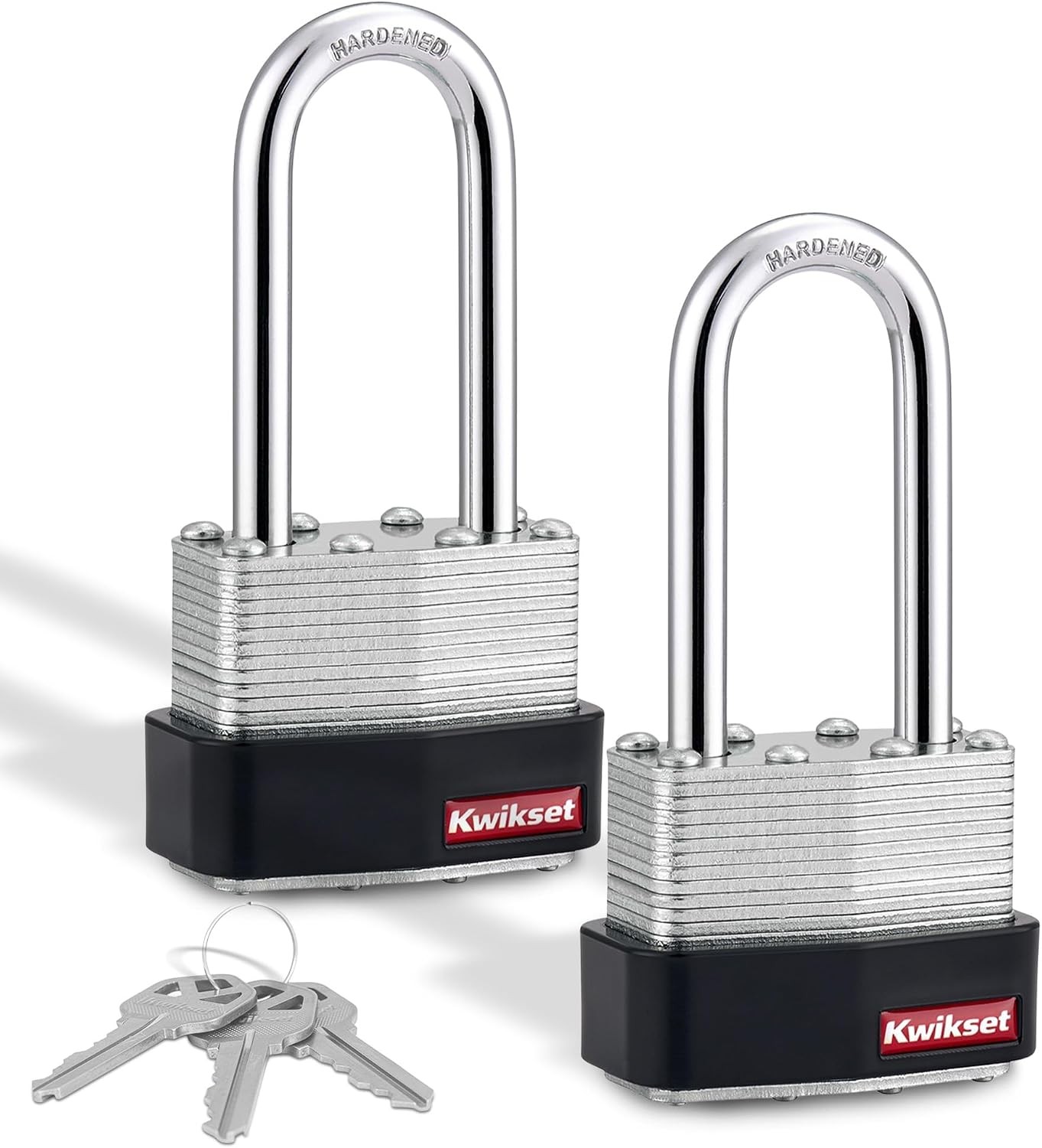 Laminated Steel Padlock W/ Hardened Steel Shackle Outdoor Gate & Fence Lock
