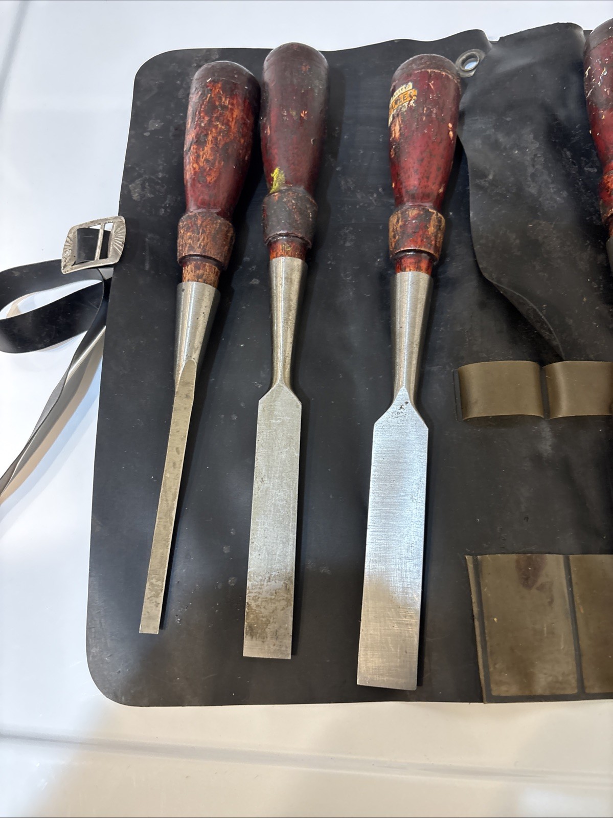 Stanley 5-# 750 Six Piece Chisel Set in Stanley Vinyl Roll FREE SHIP READ BELOW