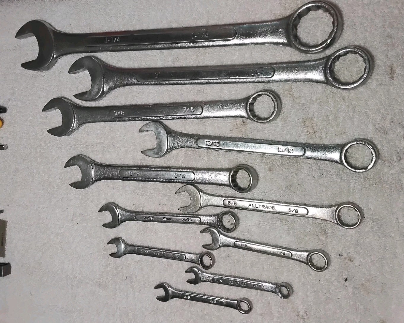 11pc DROP FORGED STEEL WRENCH SET SAE VINTAGE TAIWAN 🇹🇼