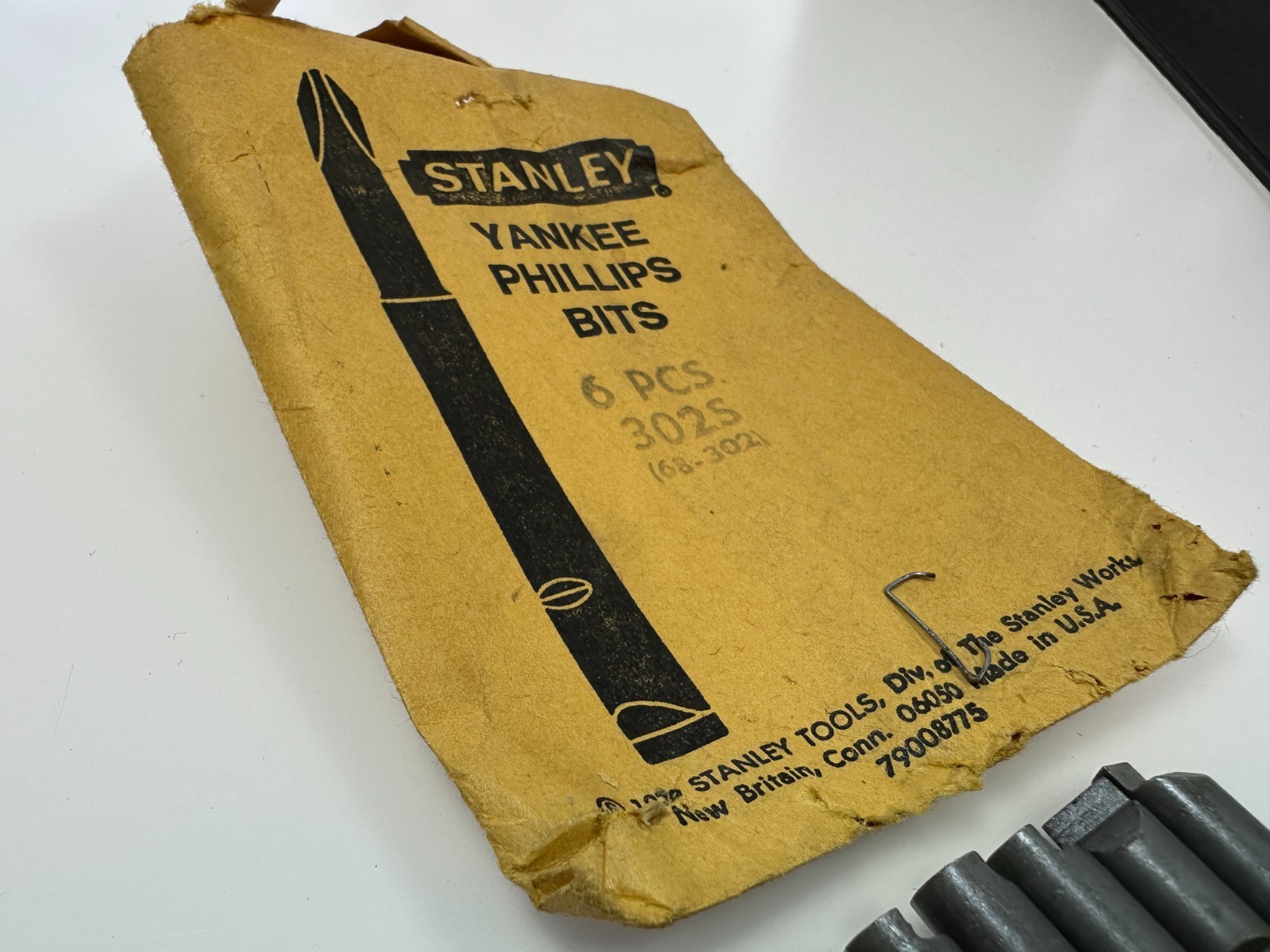 🇺🇸 Stanley YANKEE Phillips Bit Set 6pc 302S (68-302) Phillips #2 Bit Set, NOS