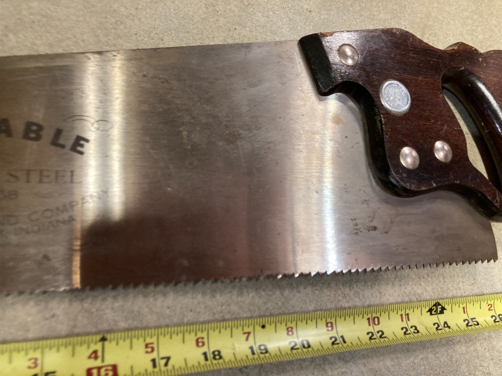 Atkins Handsaw Blade Etching No. 58 RELIABLE 5 1/2 TPI 26 inch blade