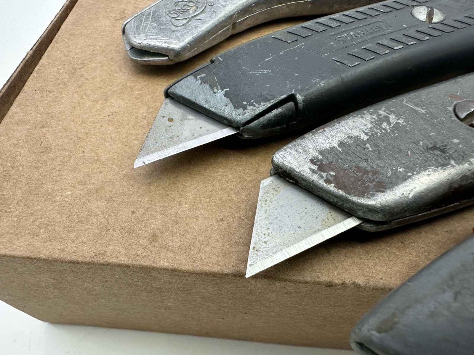 VINTAGE Utility Knife LOT STANLEY Allway Orcon 4 Pieces All Made In USA