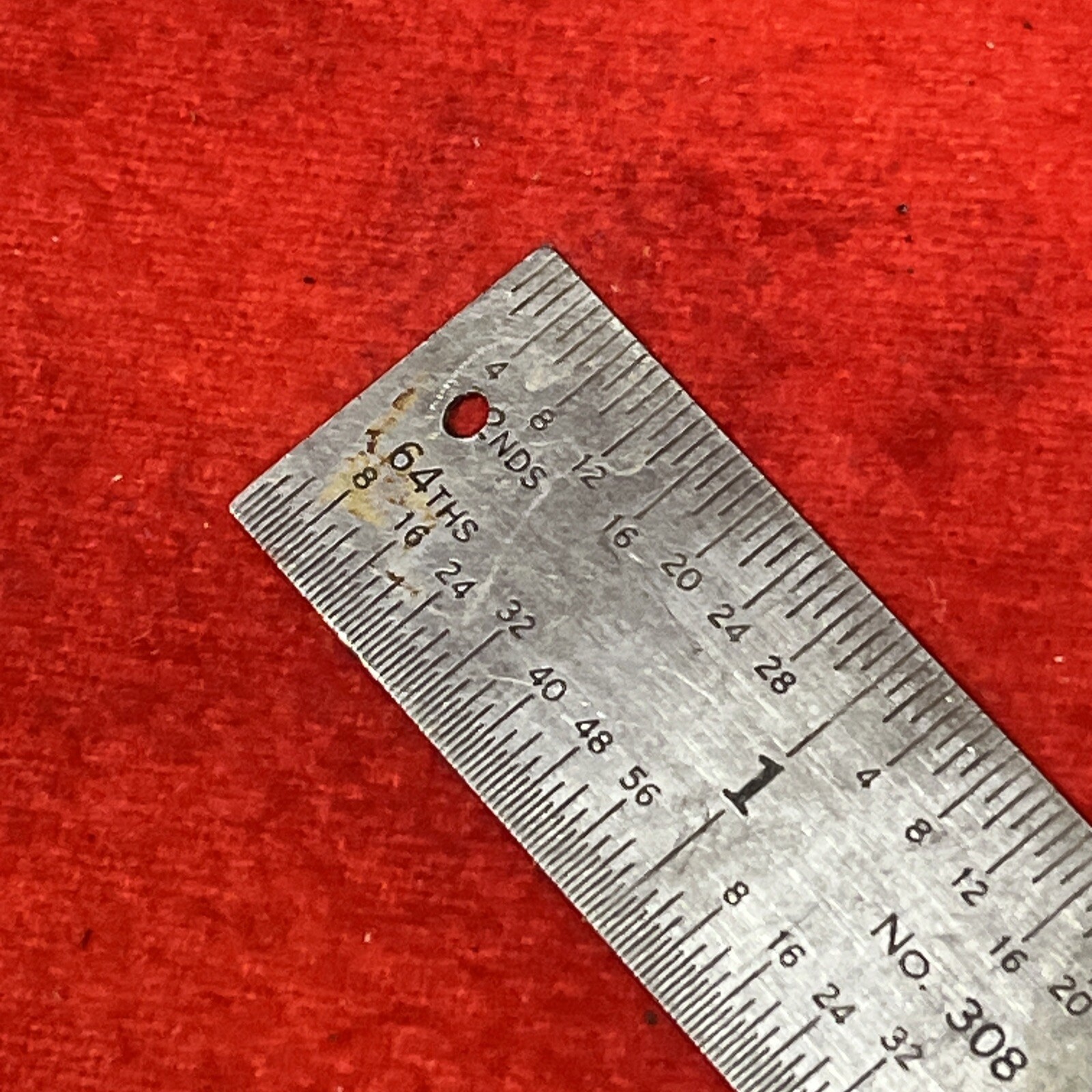 VINTAGE GENERAL TOOLS NO. 308 6″ RULER w/ 1/32 & 1/64 GRADUATIONS (k47)