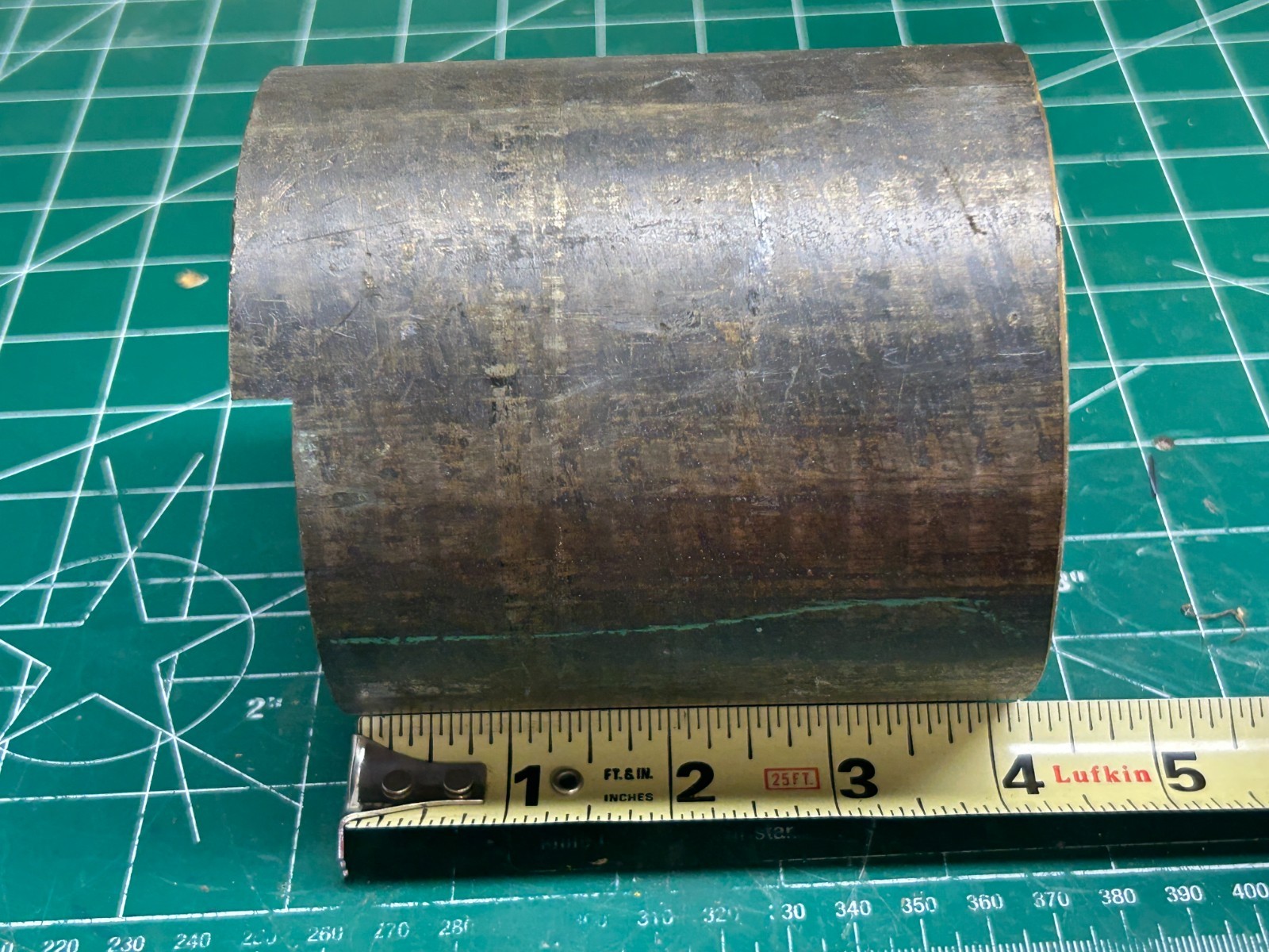 MACHINIST OfCe K LATHE MILL Brass Round Stock 4 3/16″ Long by 4 1/8″ Diameter