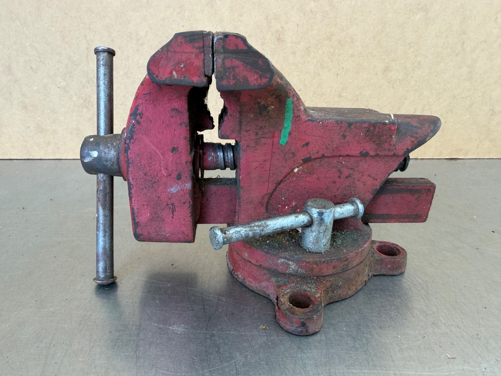 Vtg Columbian No. 03 1/2 M2 Swivel Anvil Bench Vise 3-1/2″ Jaws Made in U.S.A.