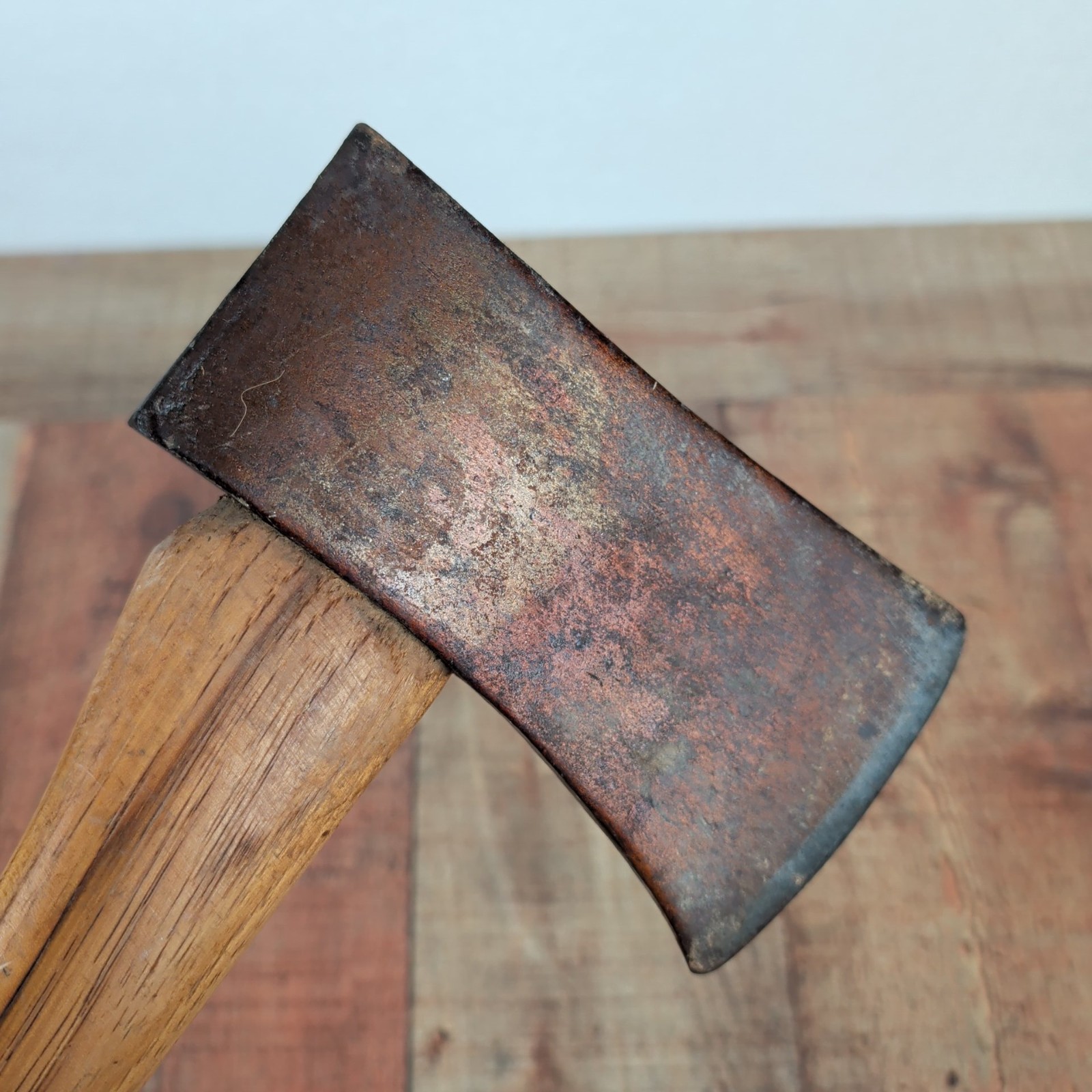 Vintage Norlund Camper Camp Axe Hatchet 17″ Wooden Handle OG Copper Color