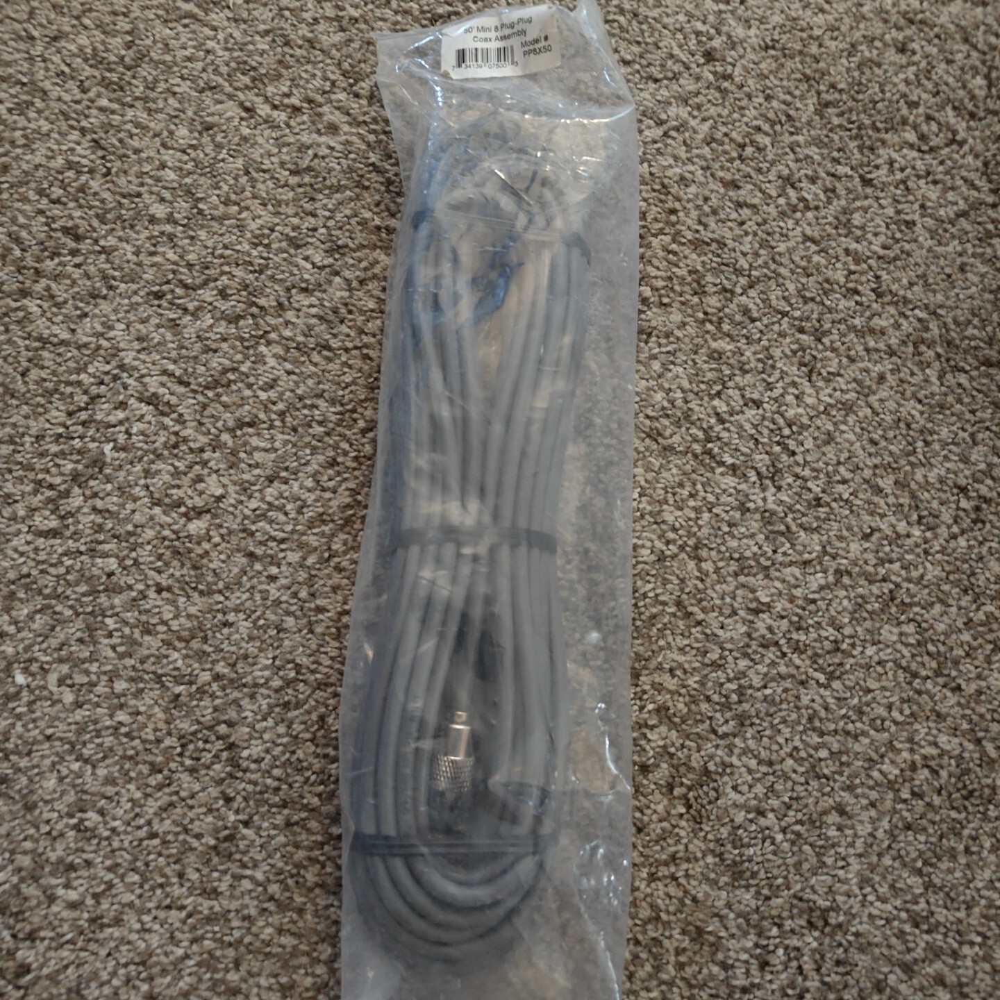 Procomm Pp8X50-Blk 50′ Rg8X Black Coax Cable With Pl259 Connectors On Each End