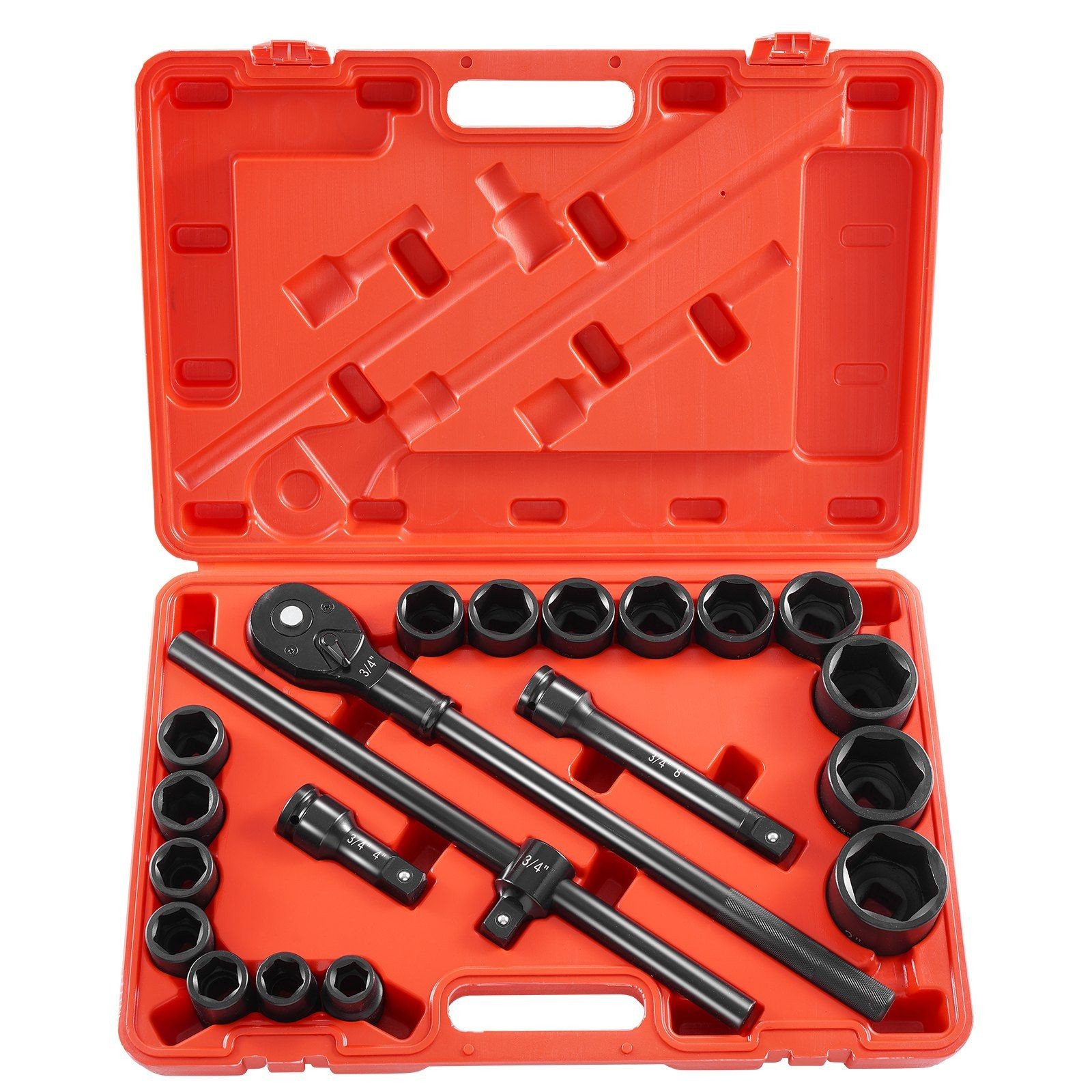 3/4in-2in SAE 21-Pc 3/4in Drive Impact Socket Set