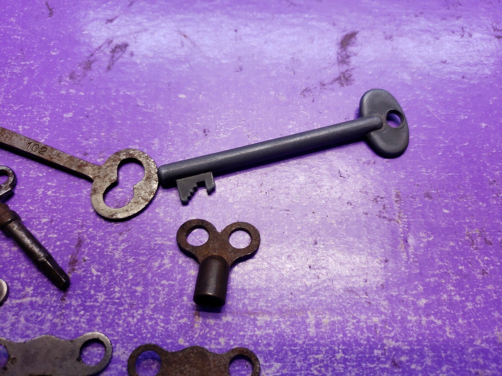 LOCKSMITH SPECIALTY TOOLS & WINDING KEYS ANTIQUE VINTAGE lot ASSORTED 7 PC LOT