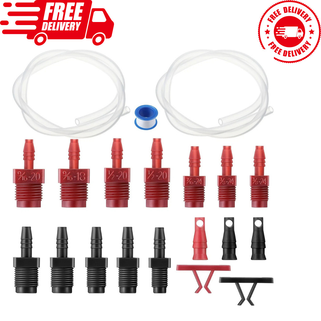 Master Cylinder Bleeder Kit Complete Brake Bleeder Kit with 22 in Clear Hose Cl