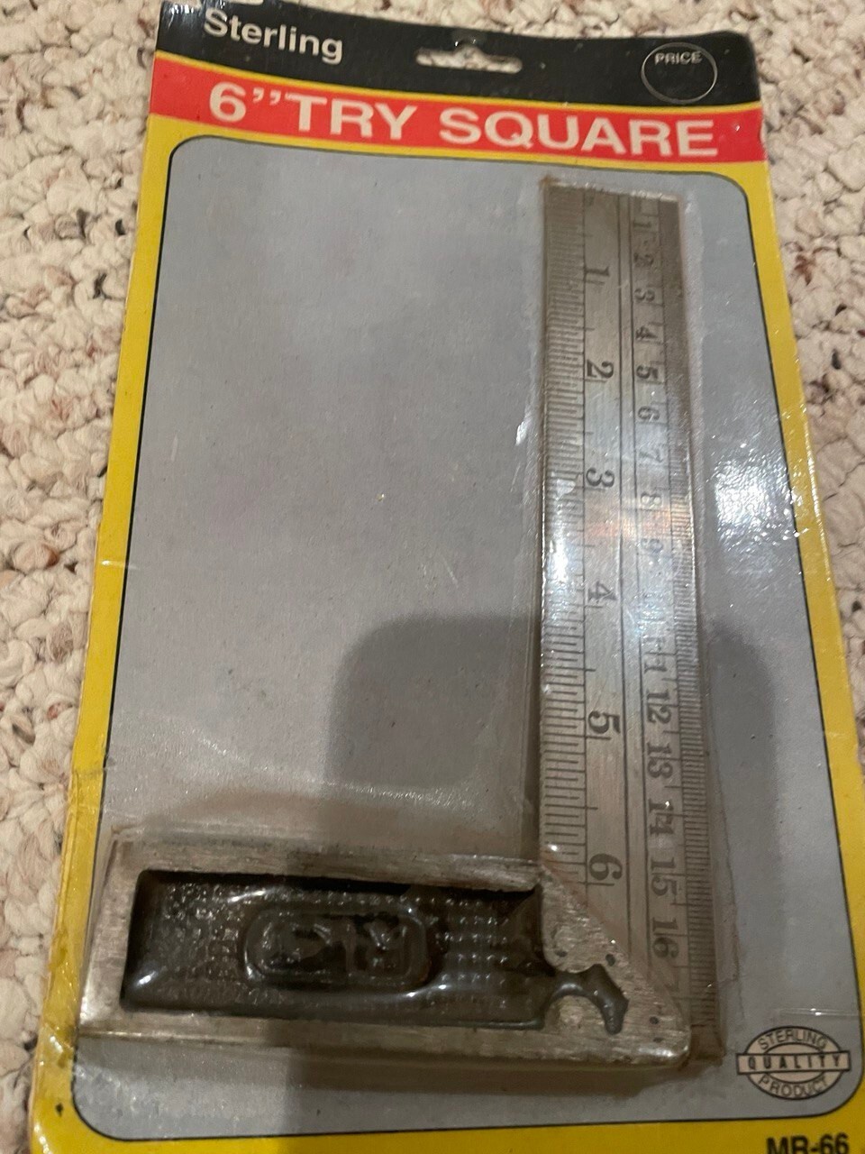 6” sterling try square