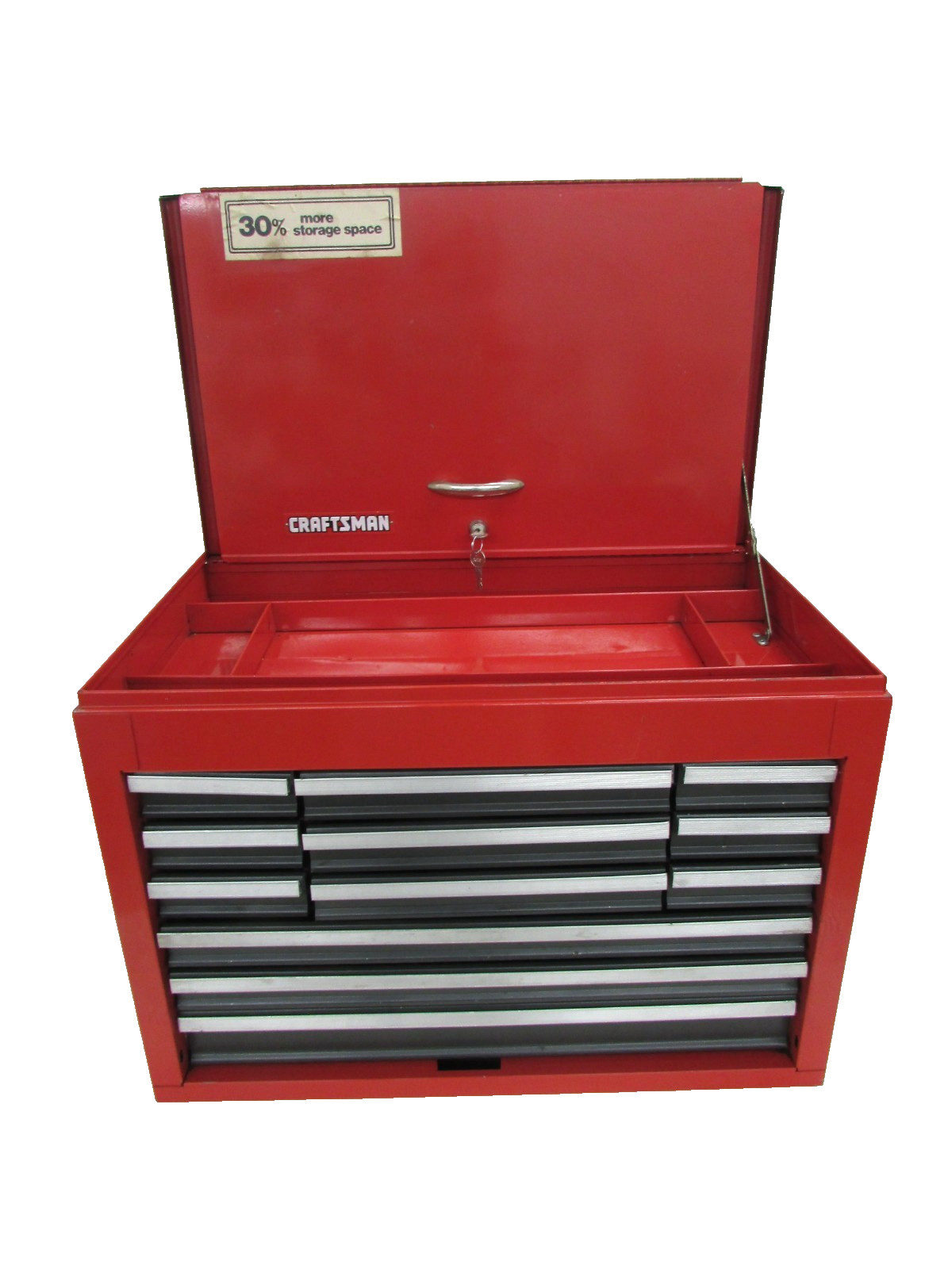 CRAFTSMAN 12-DRAWER FLIP TOP TOOL BOX w/ KEYS, 26” x 19” x 16”, 706.652591, USA