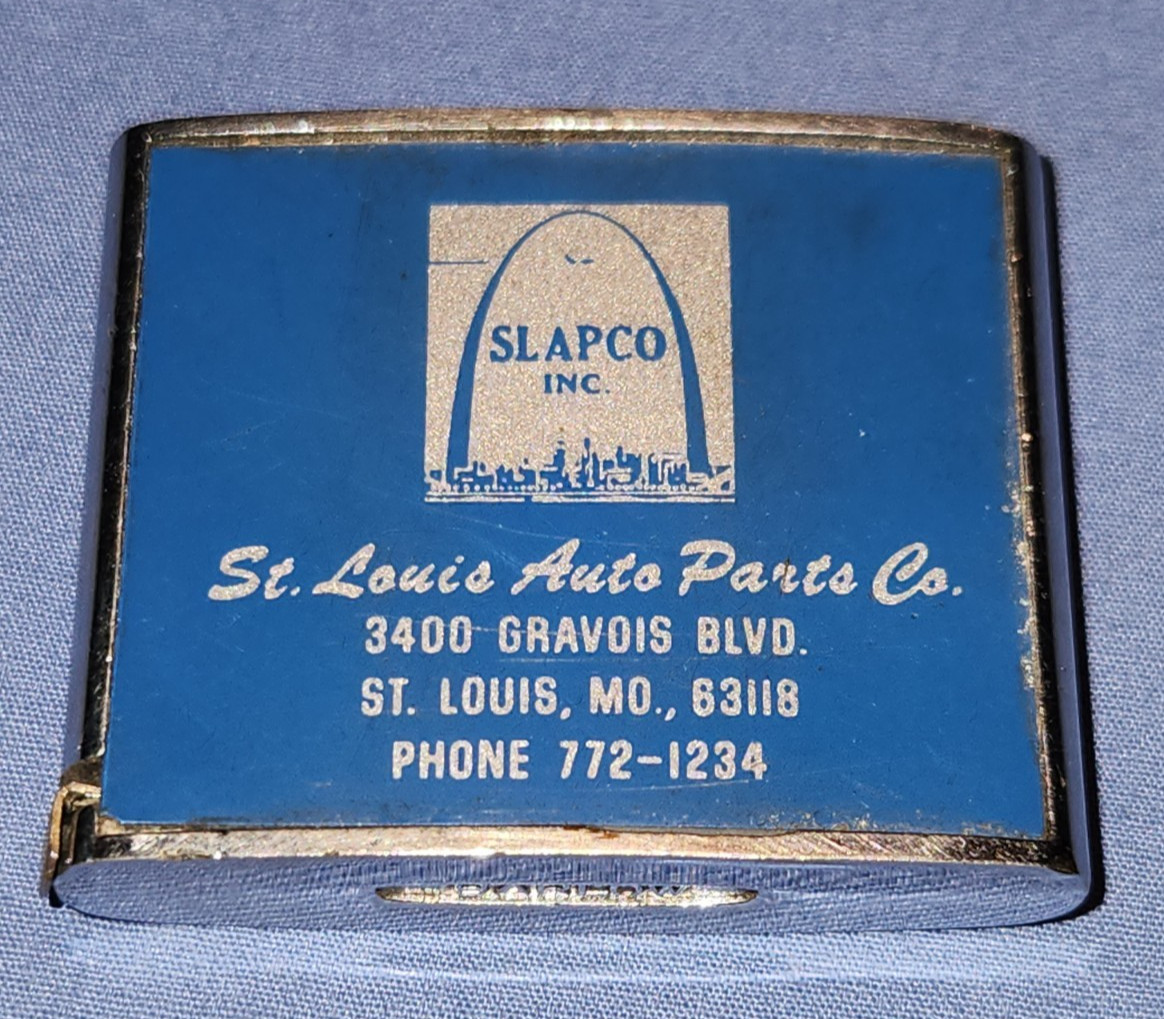 Vtg Barlow Advertising Mini Tape Measure Slapco St. Louis Auto Parts