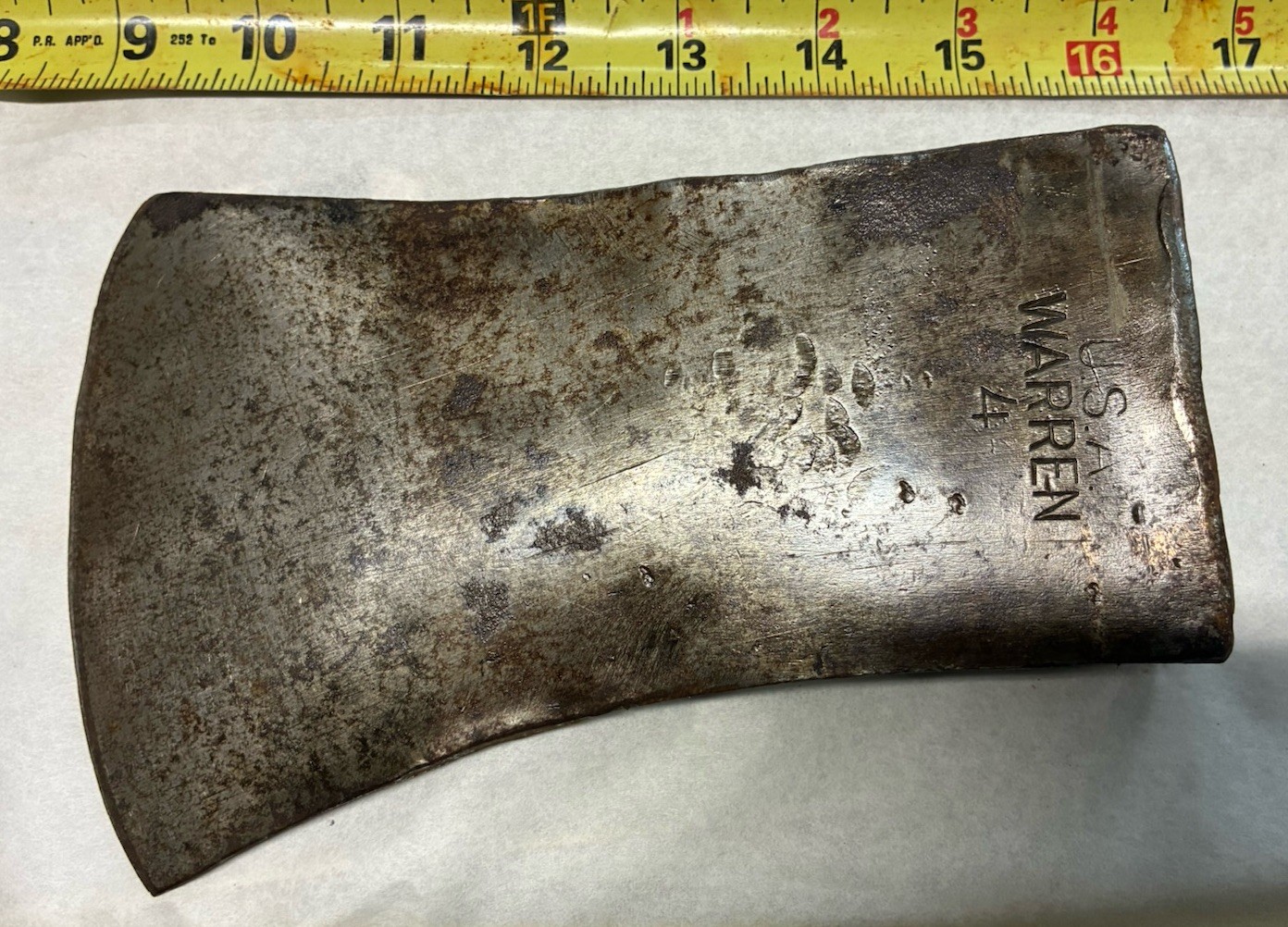 USA Warren Axe Head Single Bit Used Vintage 3lbs 13 oz