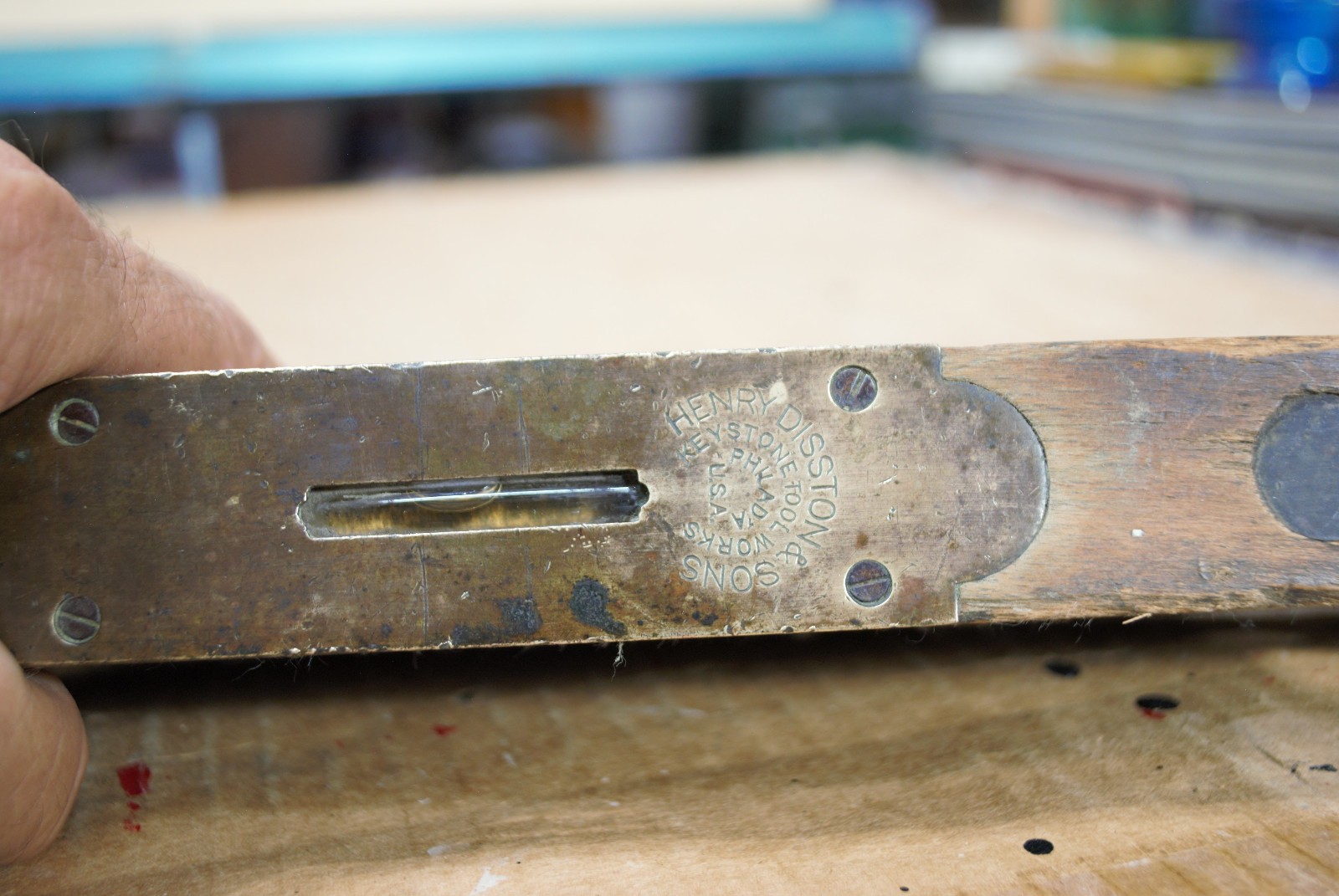 Henry Disston & Sons Keystone Tool Works 18″ wooden level parts & repair