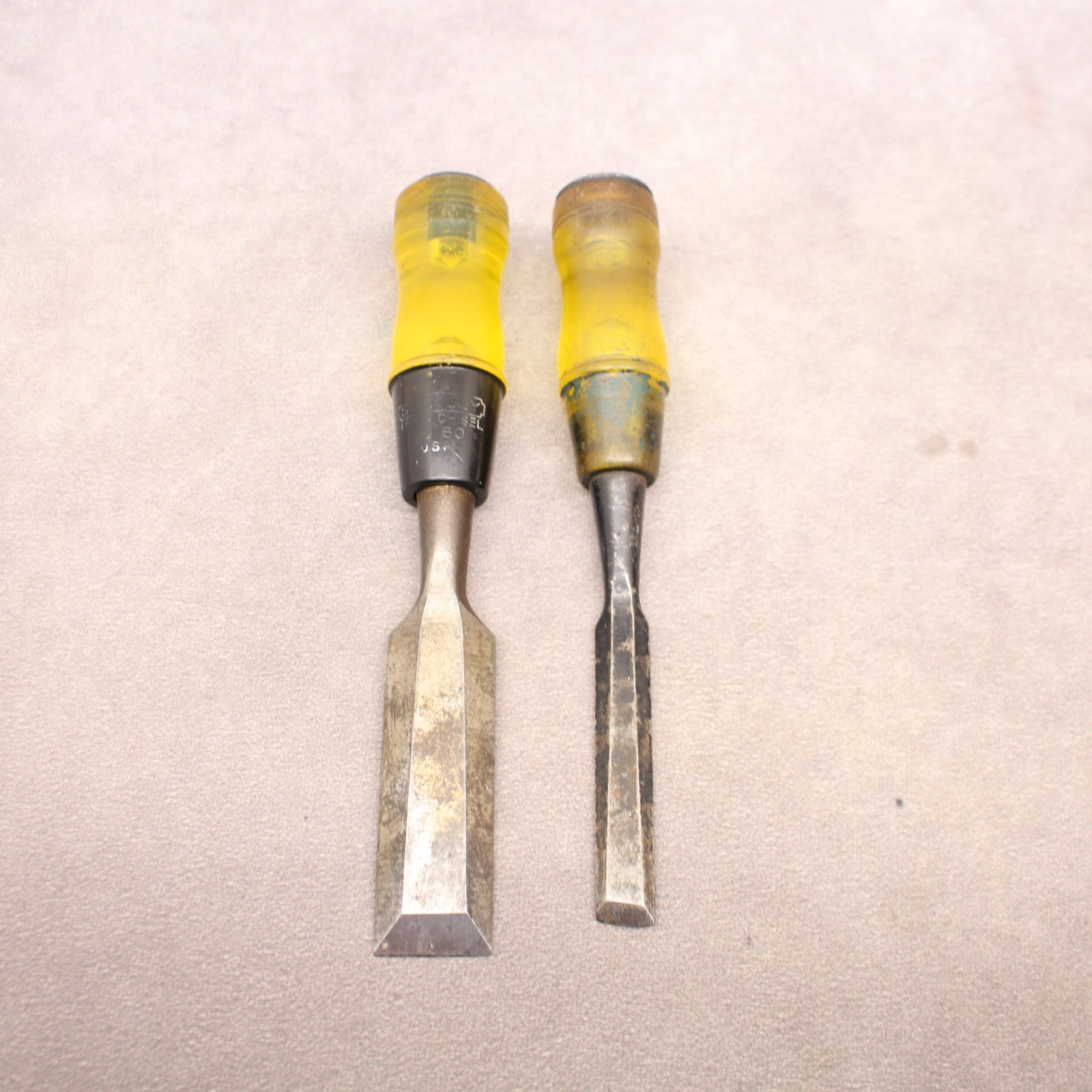 Lot of 2 Stanley Wood Chisels No. 60 Wood Chisel Made In USA Needs Sharpening