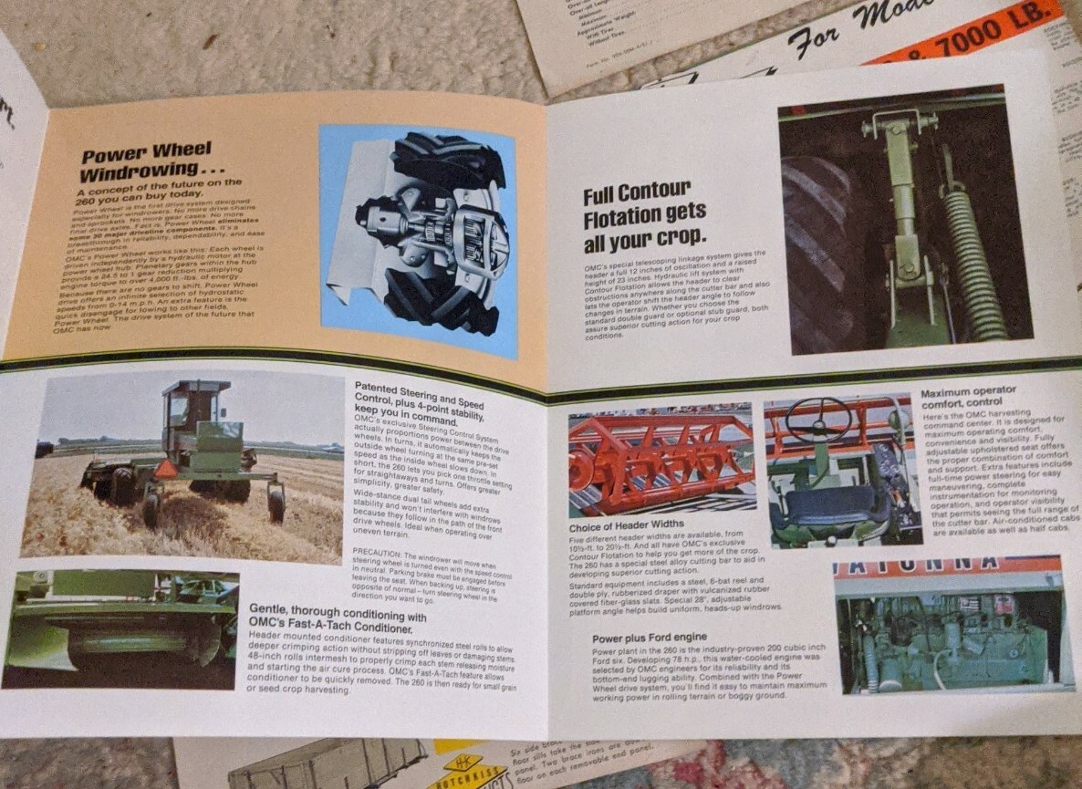 1950’s 60’s Tool Catalog Brochure New Holland Farm Owatonna Windrower Hotchkiss