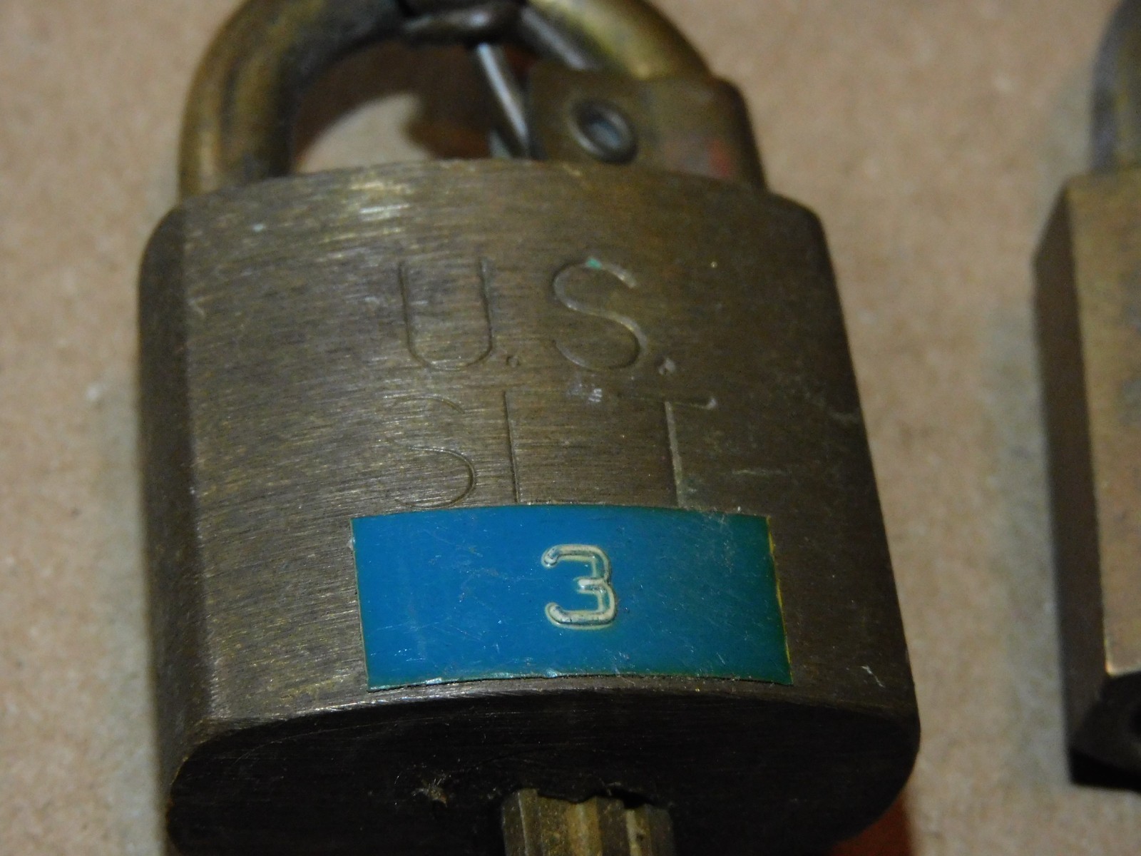 Lot of 3 Vintage Padlock American Lock Co. US Set Fort Lock Chicago with keys