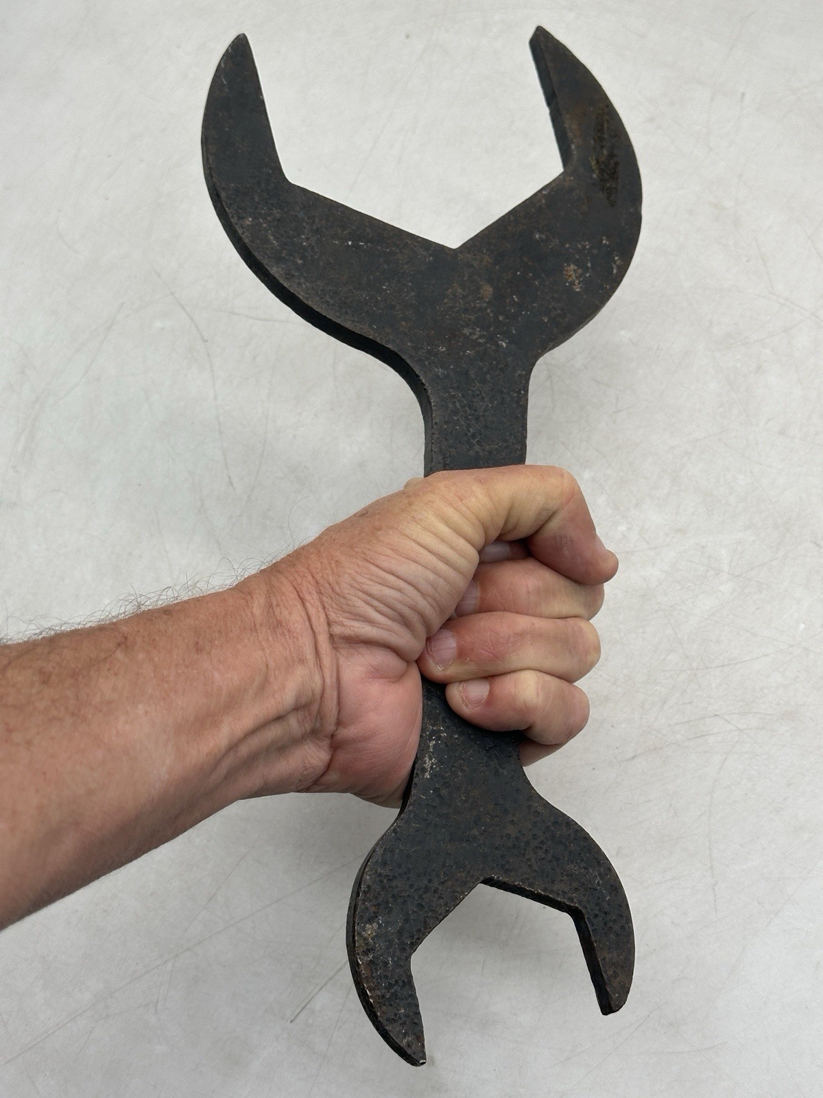 Vintage / Antique Three-Way Open-Ended Wrench for 2″ or 4″ Nut Handmade?