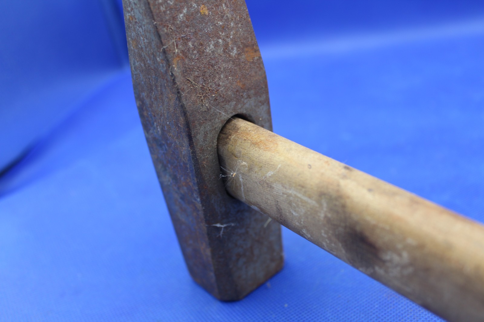 Vintage Blacksmith Hammer Cross Peen Head With (LOOSE) Wooden Handle