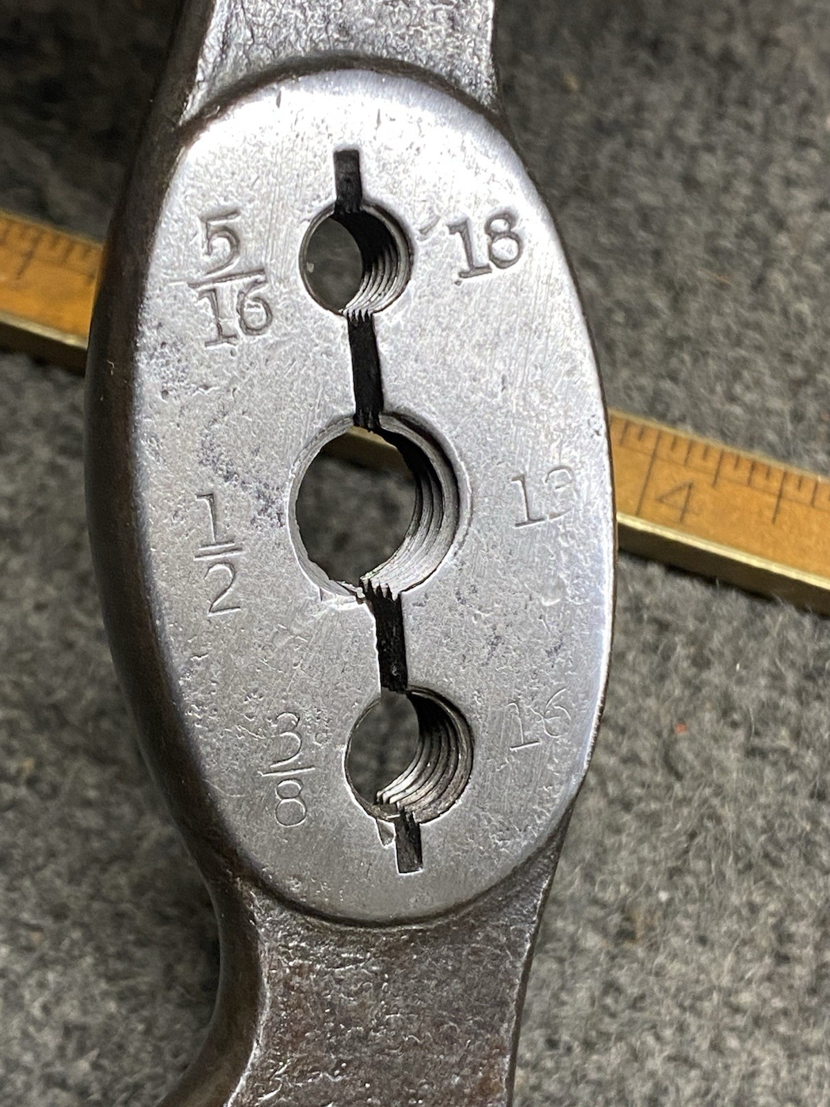 Vintage Hawkeye Wrench Co Marshalltown Iowa Double Ended Alligator Wrench