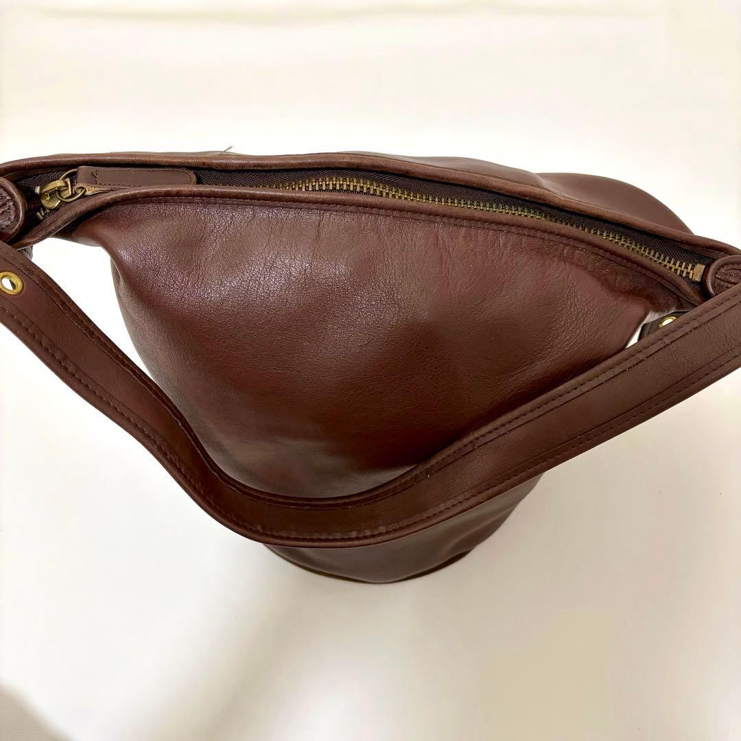 COACH One Shoulder Bag 9085 Brown Leather 31cm x 38cm x 21cm Used