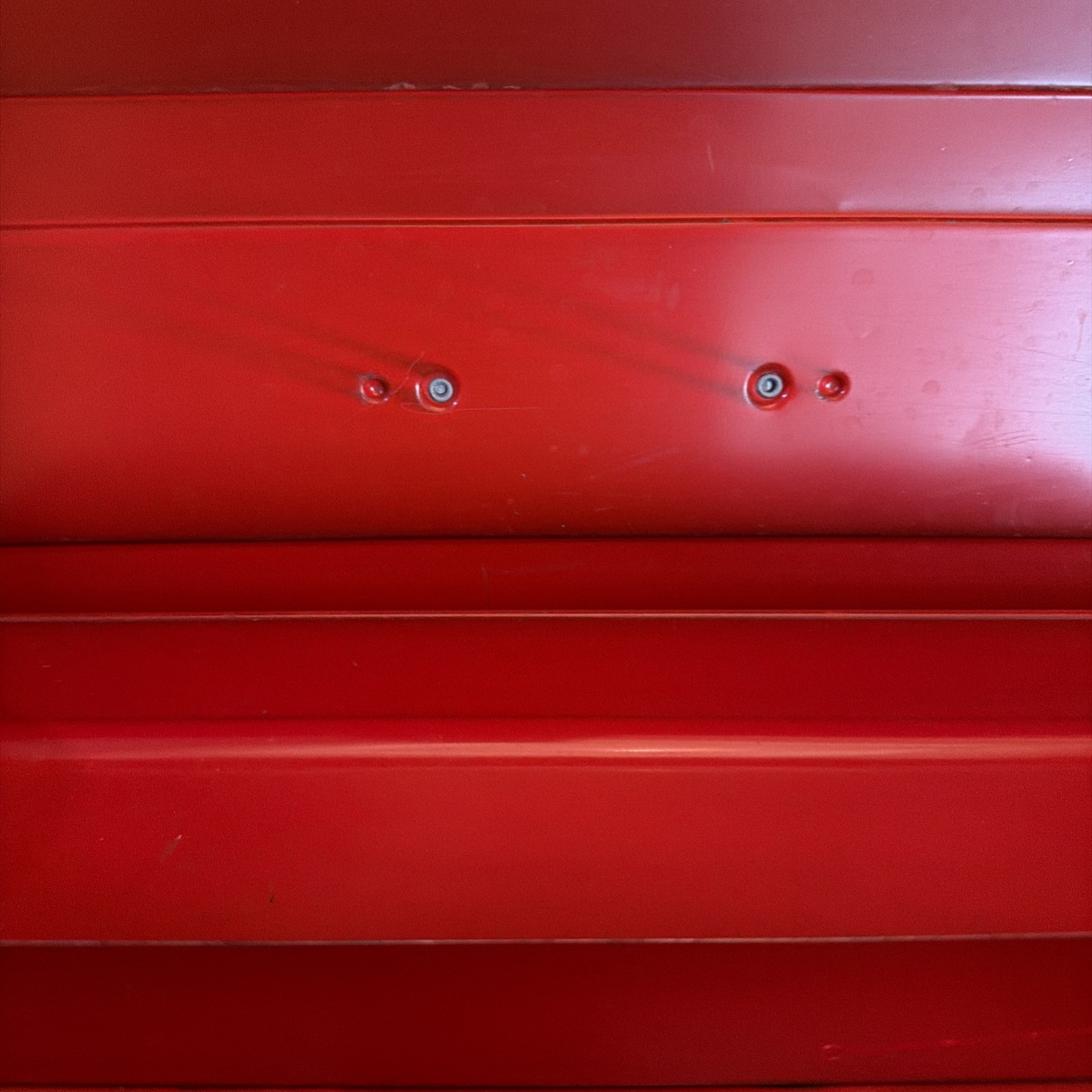 Vintage Red Metal Tool Box- Union Steel Chest Company Corp. Leroy N.Y.