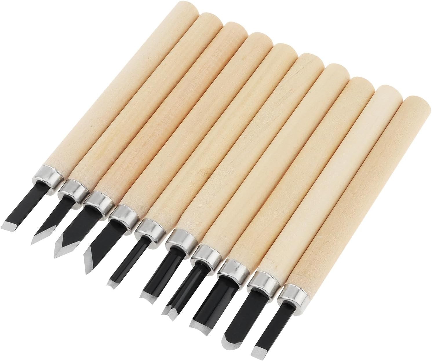 10pcs Professional Wood Carving Chisel Set – Carbon Steel Woodworking Tools, …