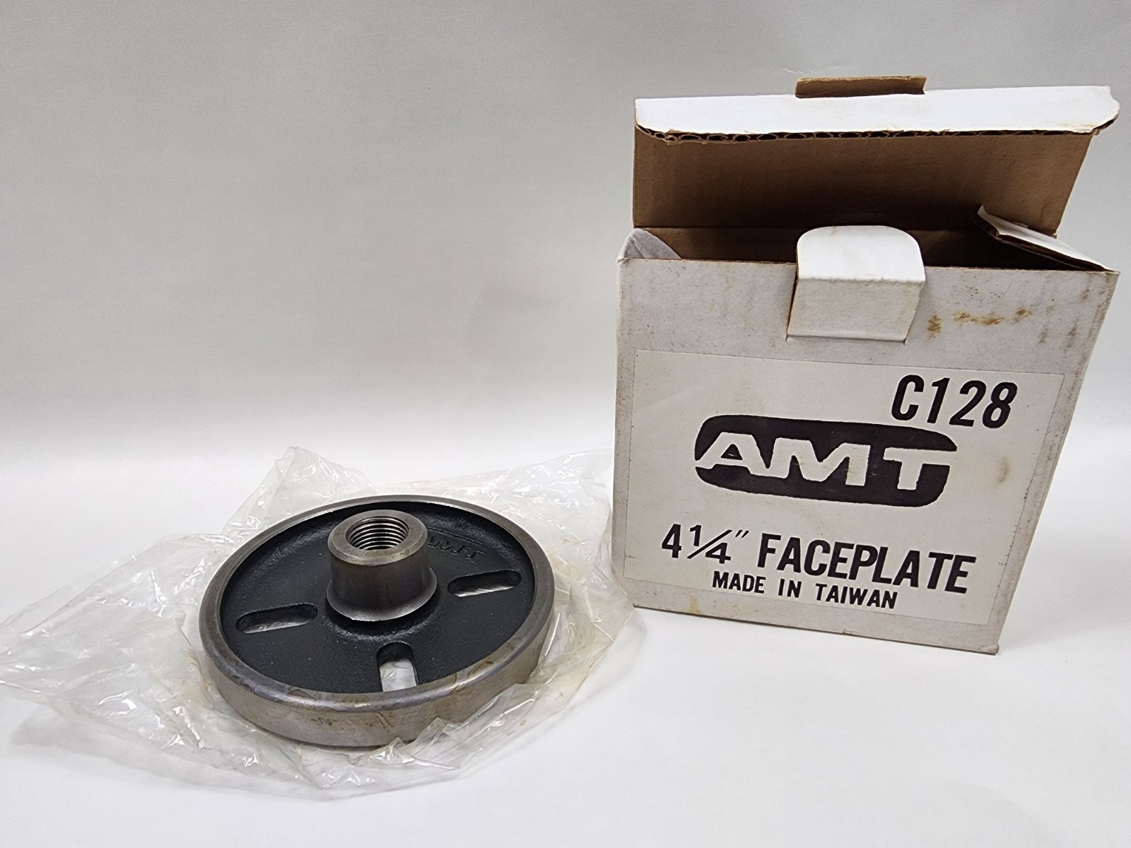 American Machine & Tool AMT 4.25″ 4 1/4″ Wooden Lathe Face Plate New Old Stock