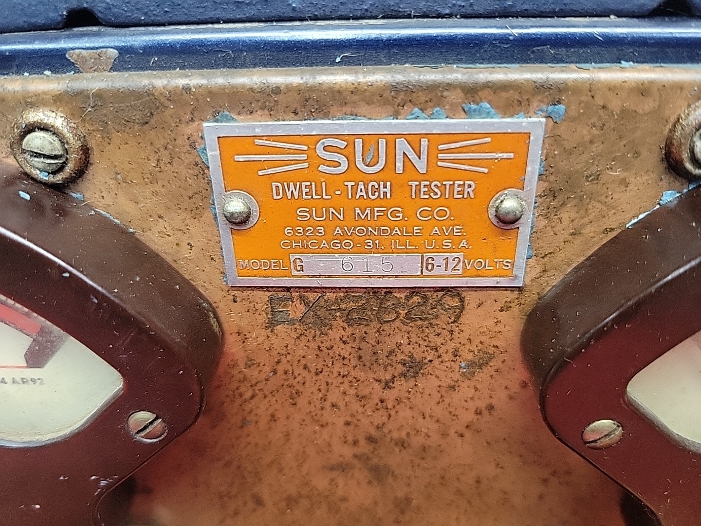 VINTAGE 1950’s SUN DWELL -TACH TESTER 6/12 VOLT Model G615 USA 🇺🇸