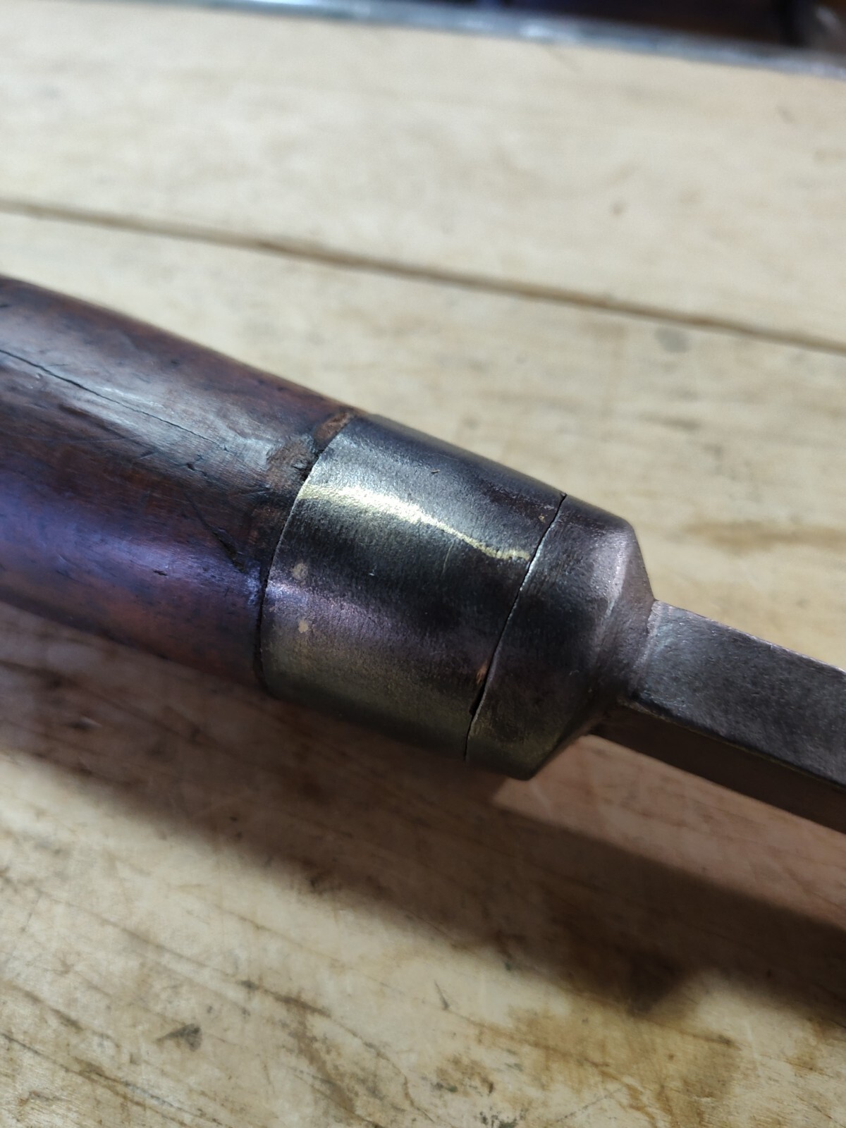 Early W Butcher Mortise Chisel Timber Frame Boat Maker Pattern Worker Mortice