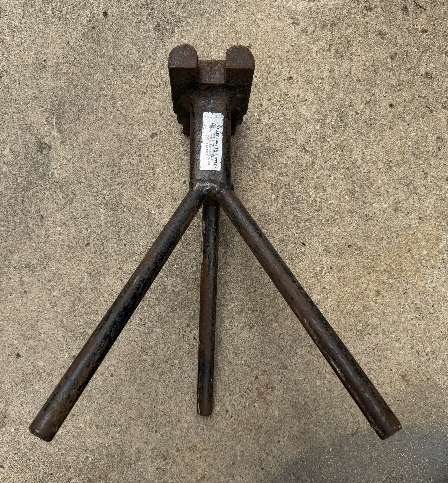 Vintage Blacksmith Valley Farrier Supply Anvil Horseshoeing Hoof Stall Jack 16lb