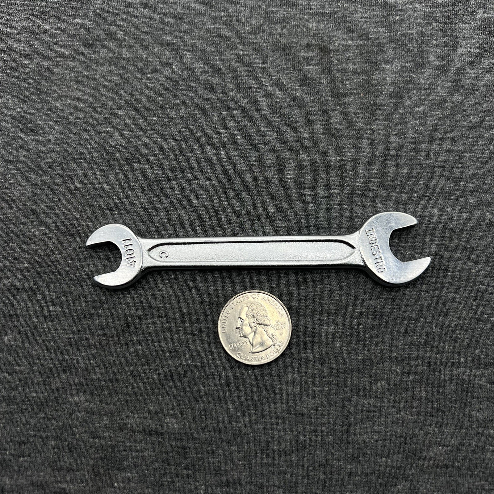Vintage Indestro 10mm x 11mm Double Open End Wrench 4-1/2″ Long 41011 USA