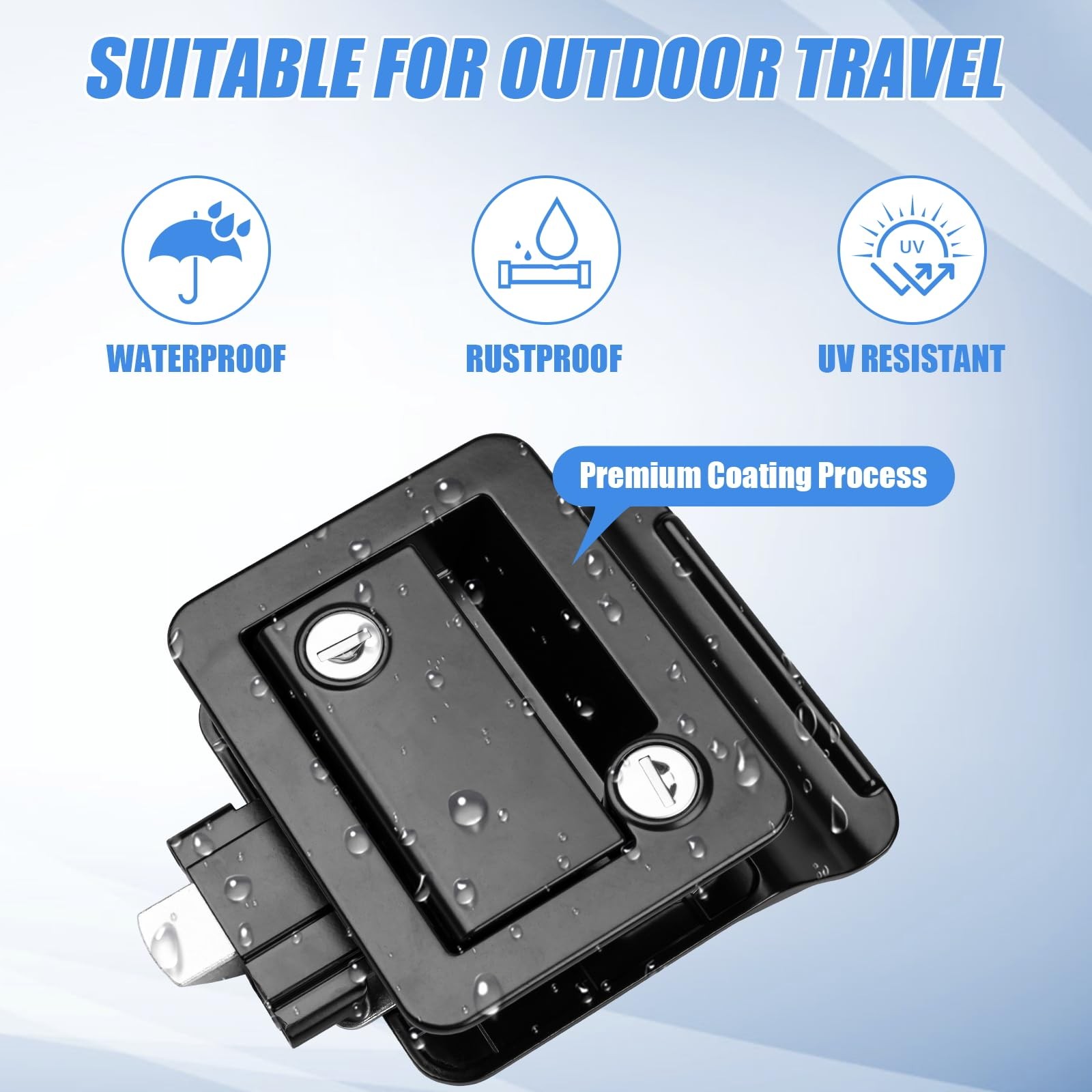 RV Entry Door Lock – Upgrade Door Latch Handle With Paddle Deadbolt for Outsi…