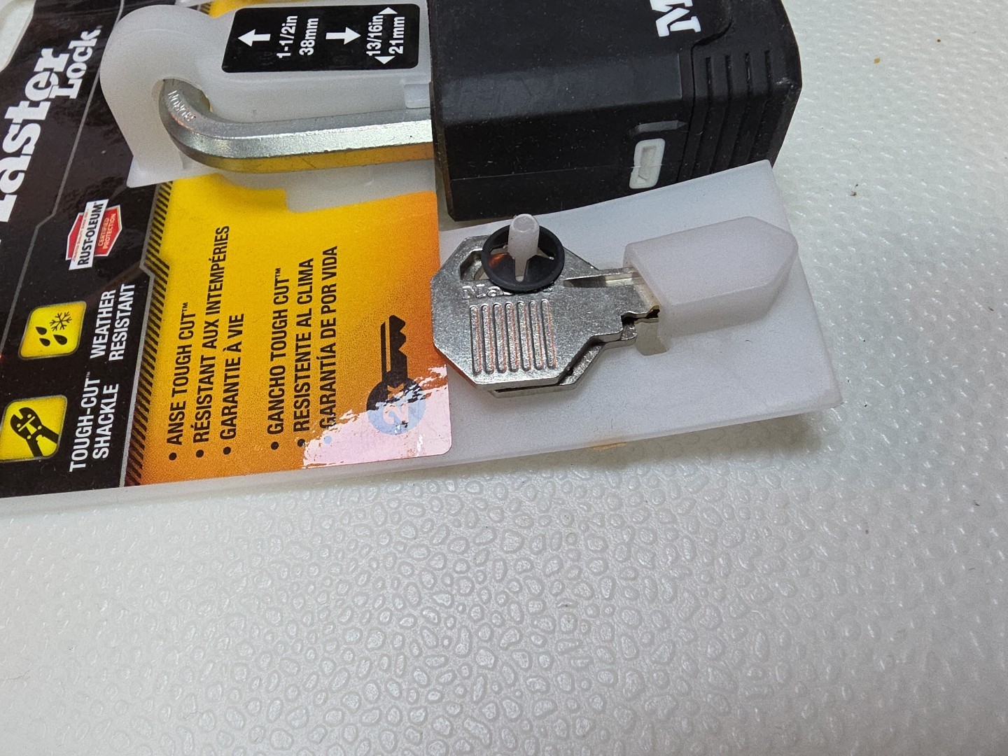 Master Lock Magnum Series M115XTLF Padlock, 1-7/8 in W Body, 5/16 in Dia Shackle