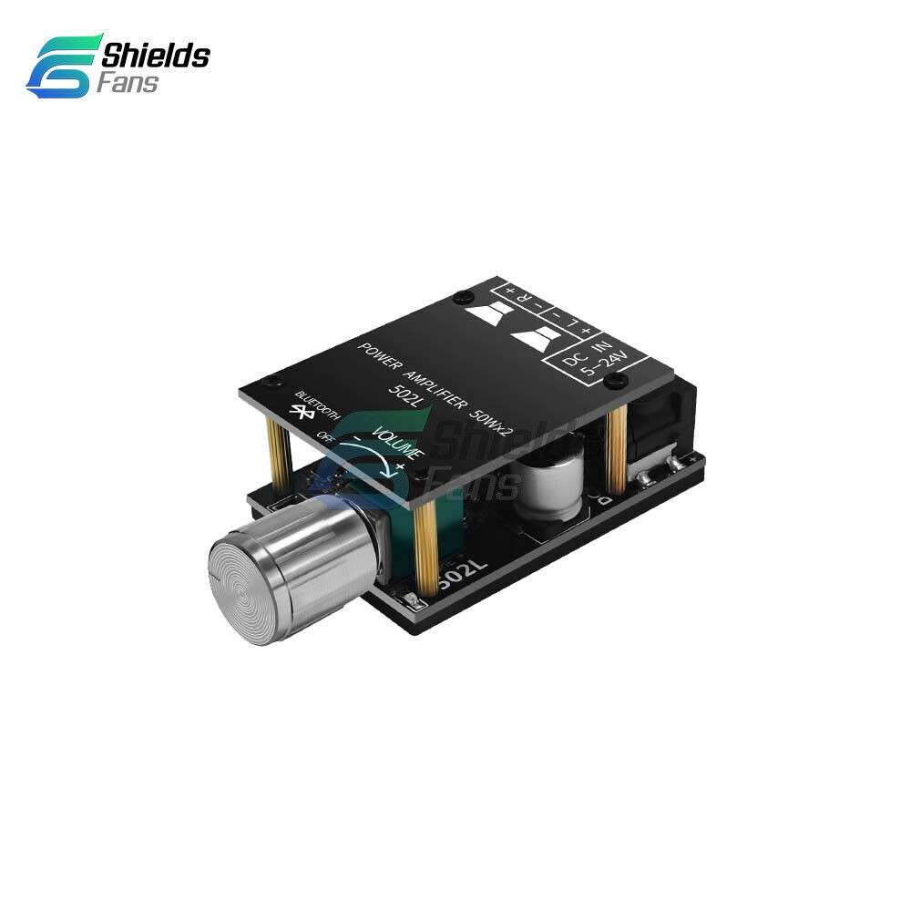 ZK-502L Mini Bluetooth 5.0 DC Amplifier Board Audio Digital Power 2*50W DIY