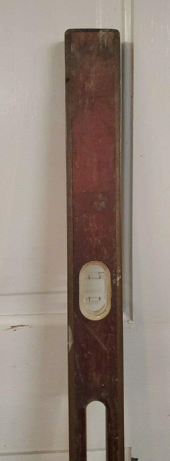 Vintage Peerless 48” Wood and Brass Level Peerless 1900 Professional Walnut,Ill.