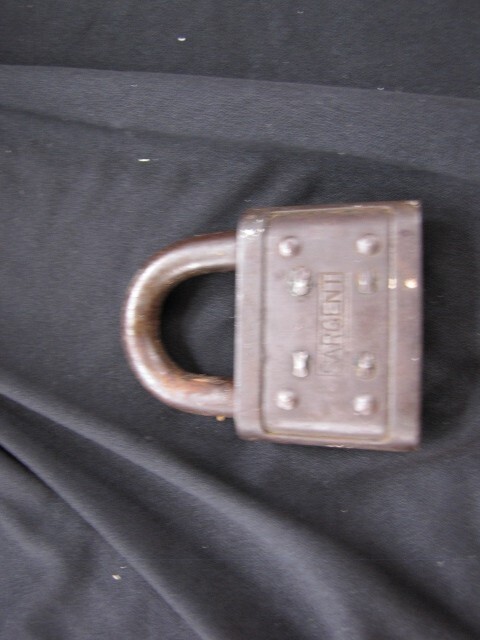 Vintage Antique Signed Sargent Brass Padlock Lock No Key