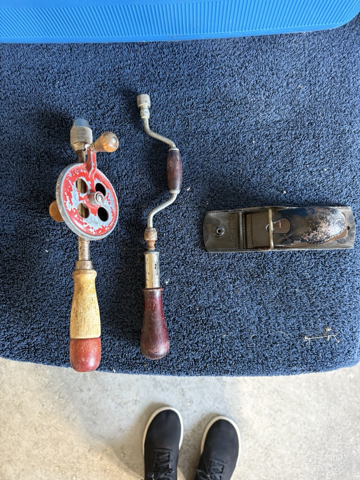 VTG Hand Drill (2) And wood Plane (1) Total 3