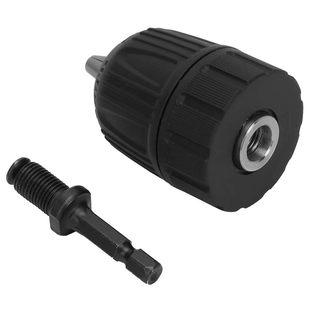 0.8-10mm Keyless Drill Chuck 3/8-24UNF with 1/4″ Hex Shank Extension Adapter