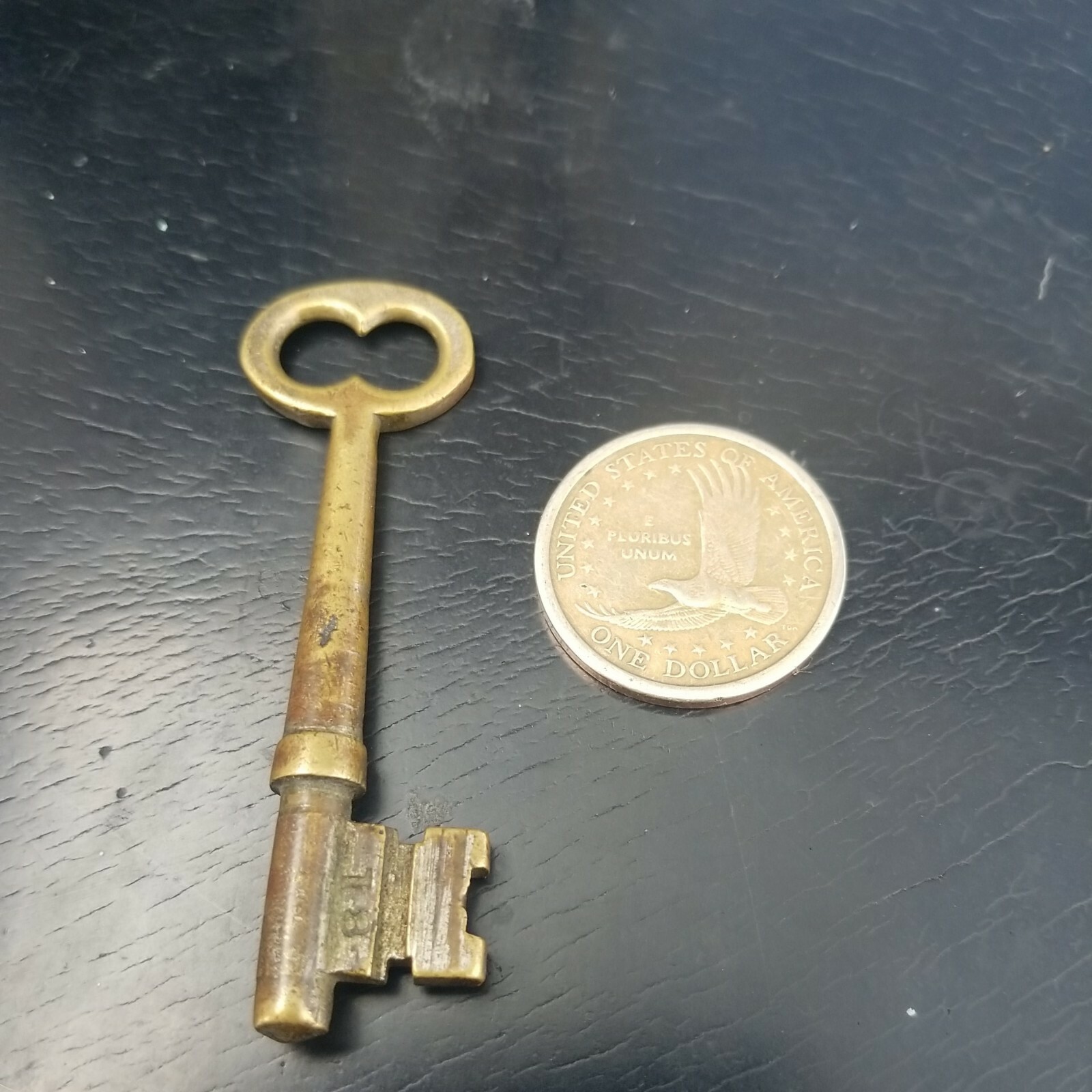 Old Brass Burgundy France Skeleton Key – Antique French Brass Key !