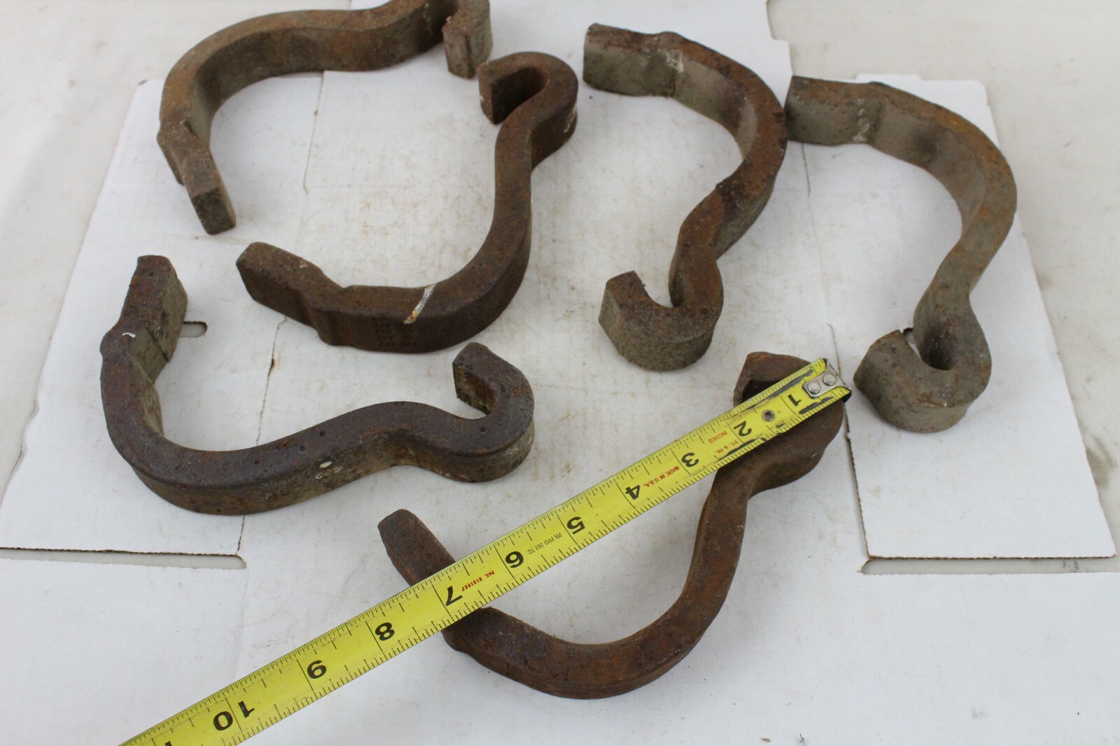 6 Rail Anchors Railroad Track Braces Barn Door Handles Vintage Gate Hardware Old