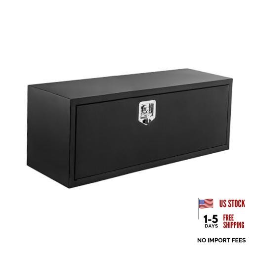 Black Steel Underbody Truck Tool Box for Pickup RV Toolbox Truck 30″x 14″x 16″