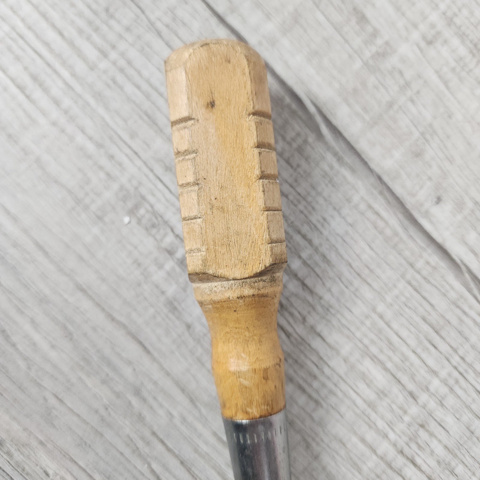 Vintage Flat Head Screwdriver With Wooden Handle 9″ Hand Tool