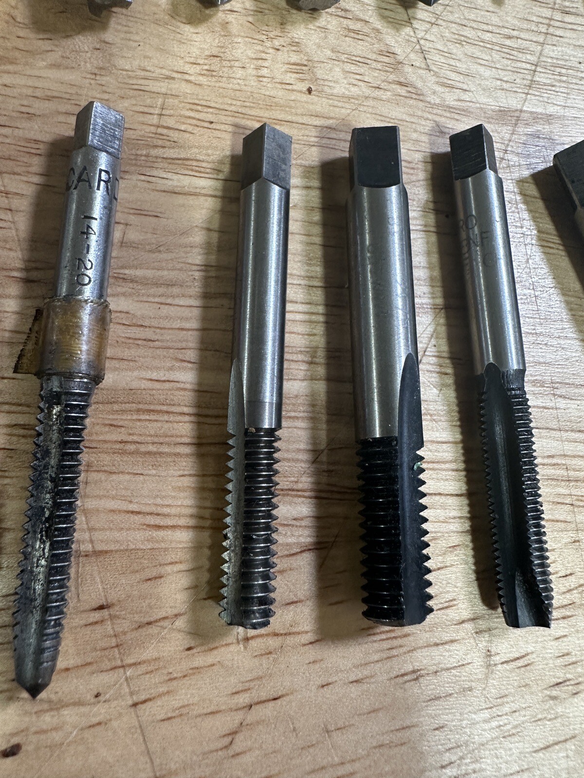 Vintage Lot Of 25 Precision Machining Bottom/Threading Taps And Drill Bits