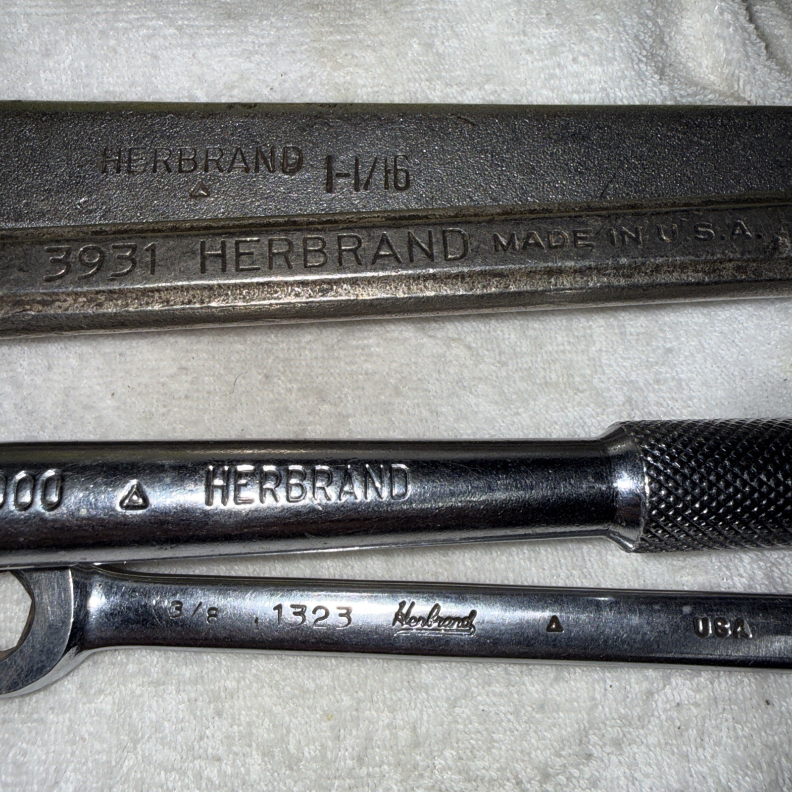 Herbrand Wrenches and Ratchet with Sockets. Made In USA (11) pieces